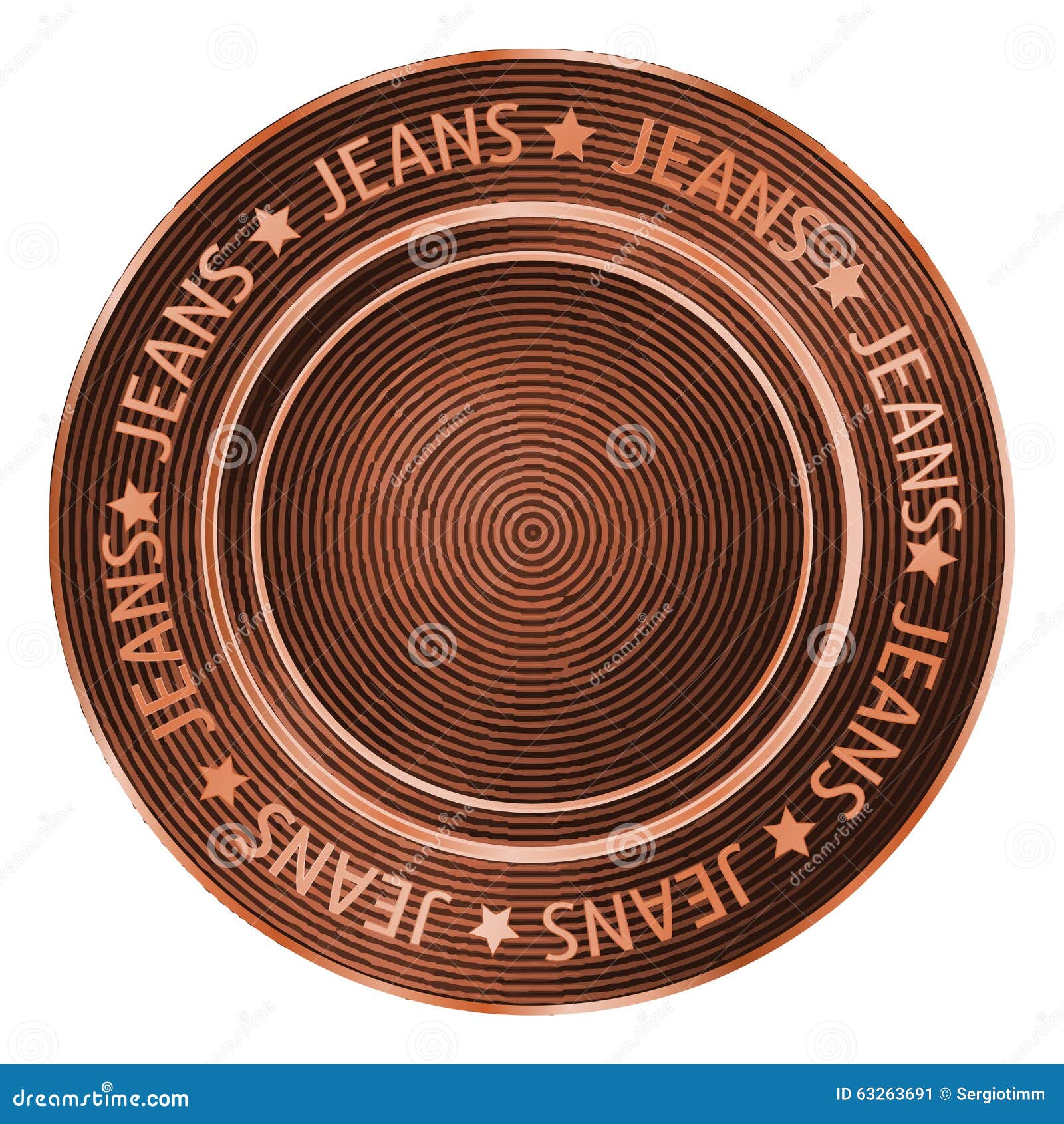 Vector Denim Bronze Sewing Button in Vintage Style Stock Vector ...