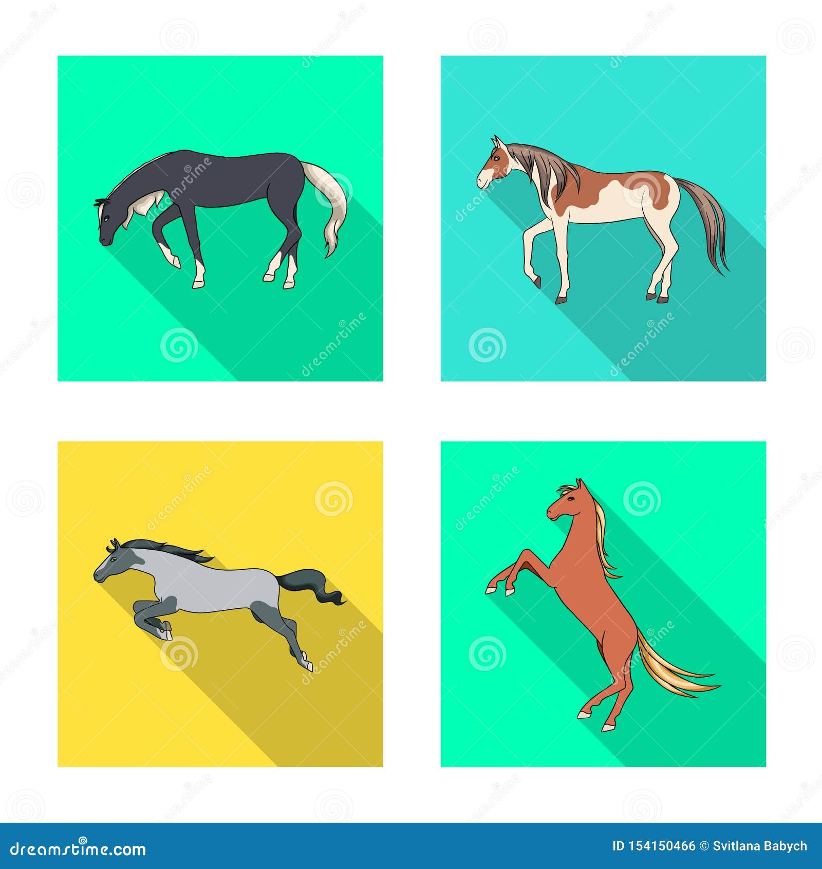  object of breed and equestrian logo. collection of breed and mare  icon for stock.
