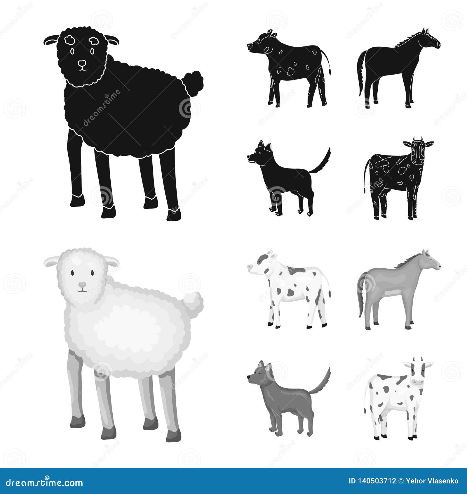 Isolated Object Of Breeding And Kitchen Logo. Collection Of Breeding