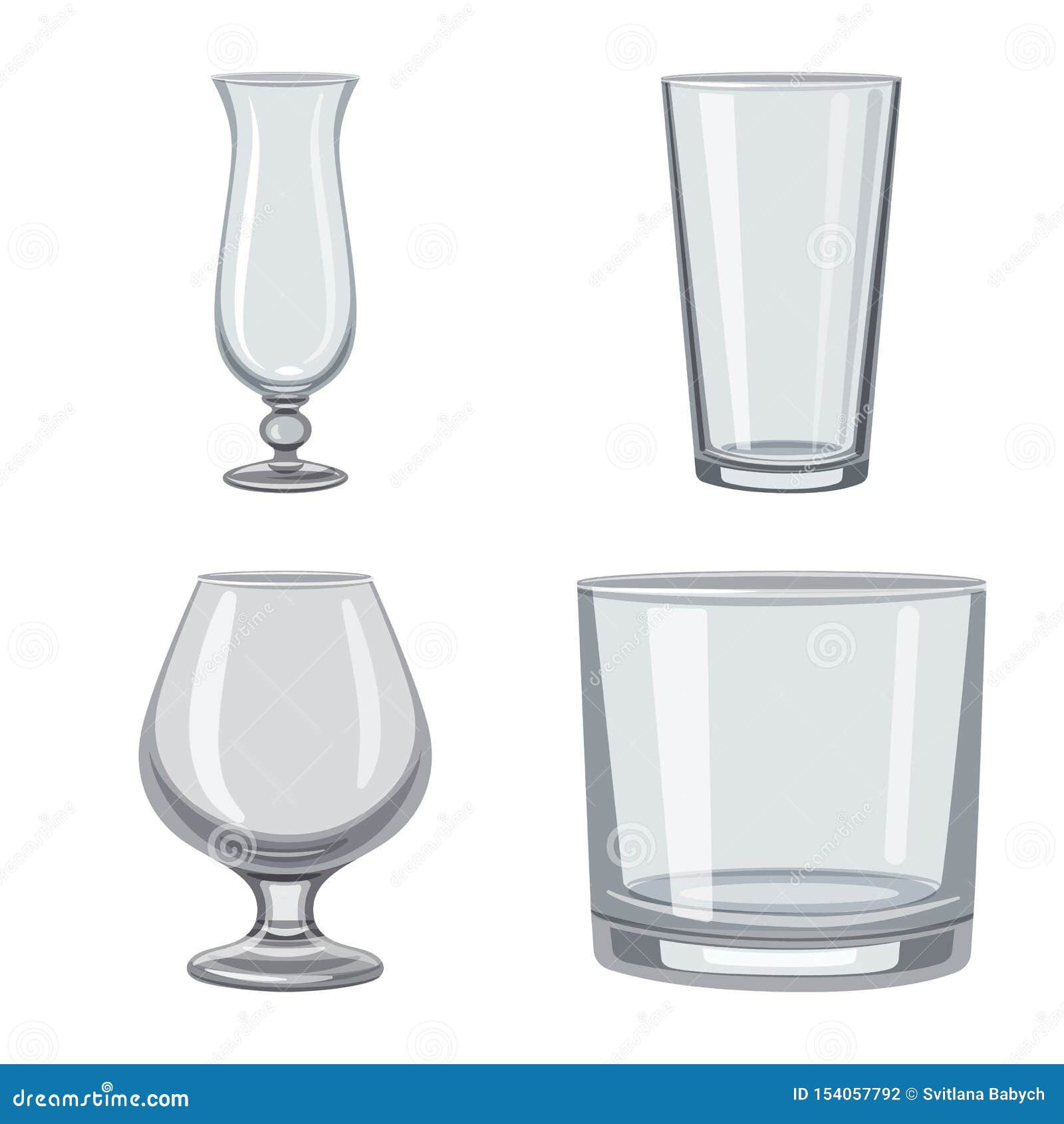 Vector Design of Dishes and Container Icon. Set of Dishes and Glassware