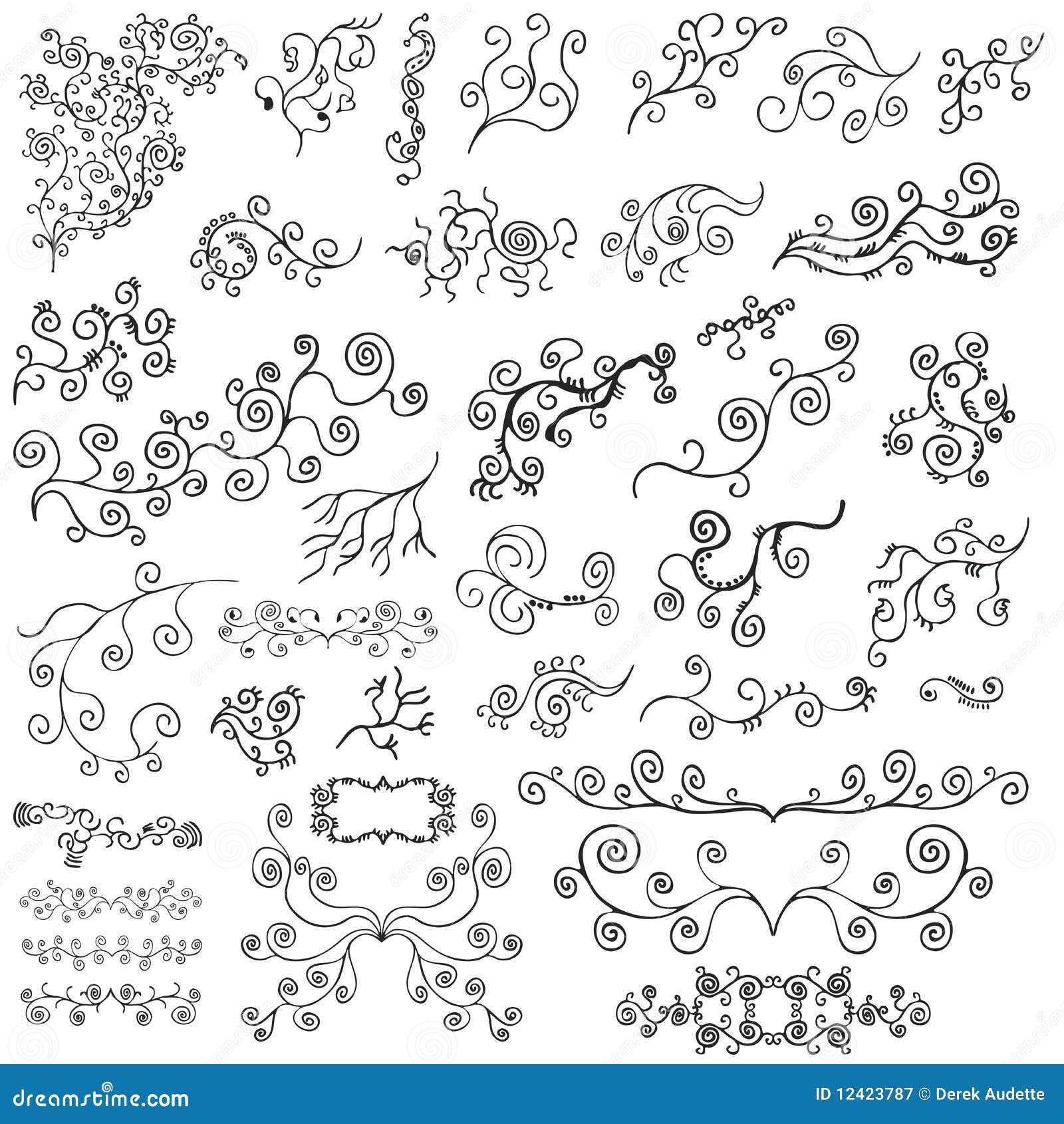 Download Vector Design Element Vines Set Stock Vector ...