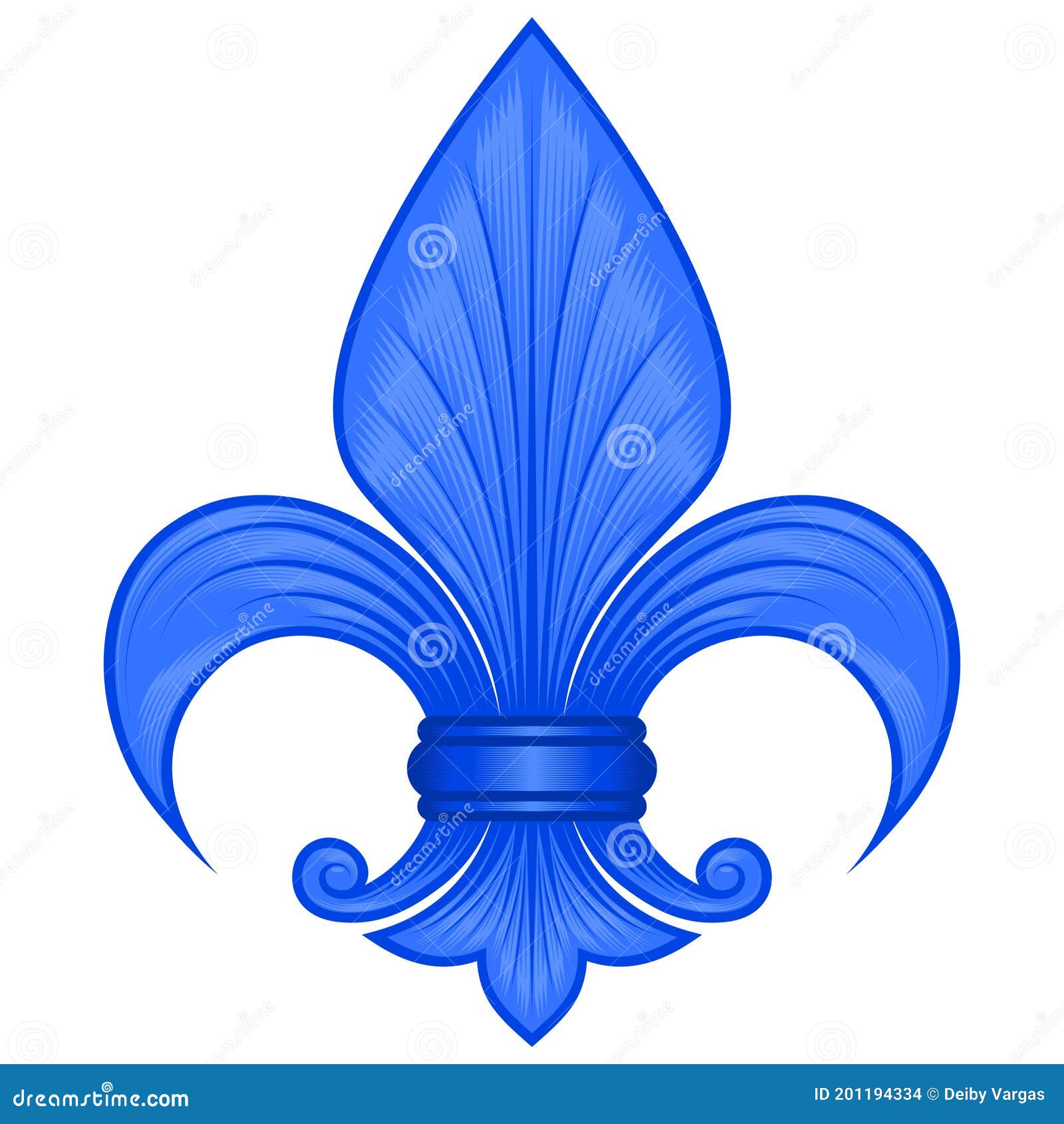   of the fleur de lis, representation of the lily flower,  used in medieval heraldry