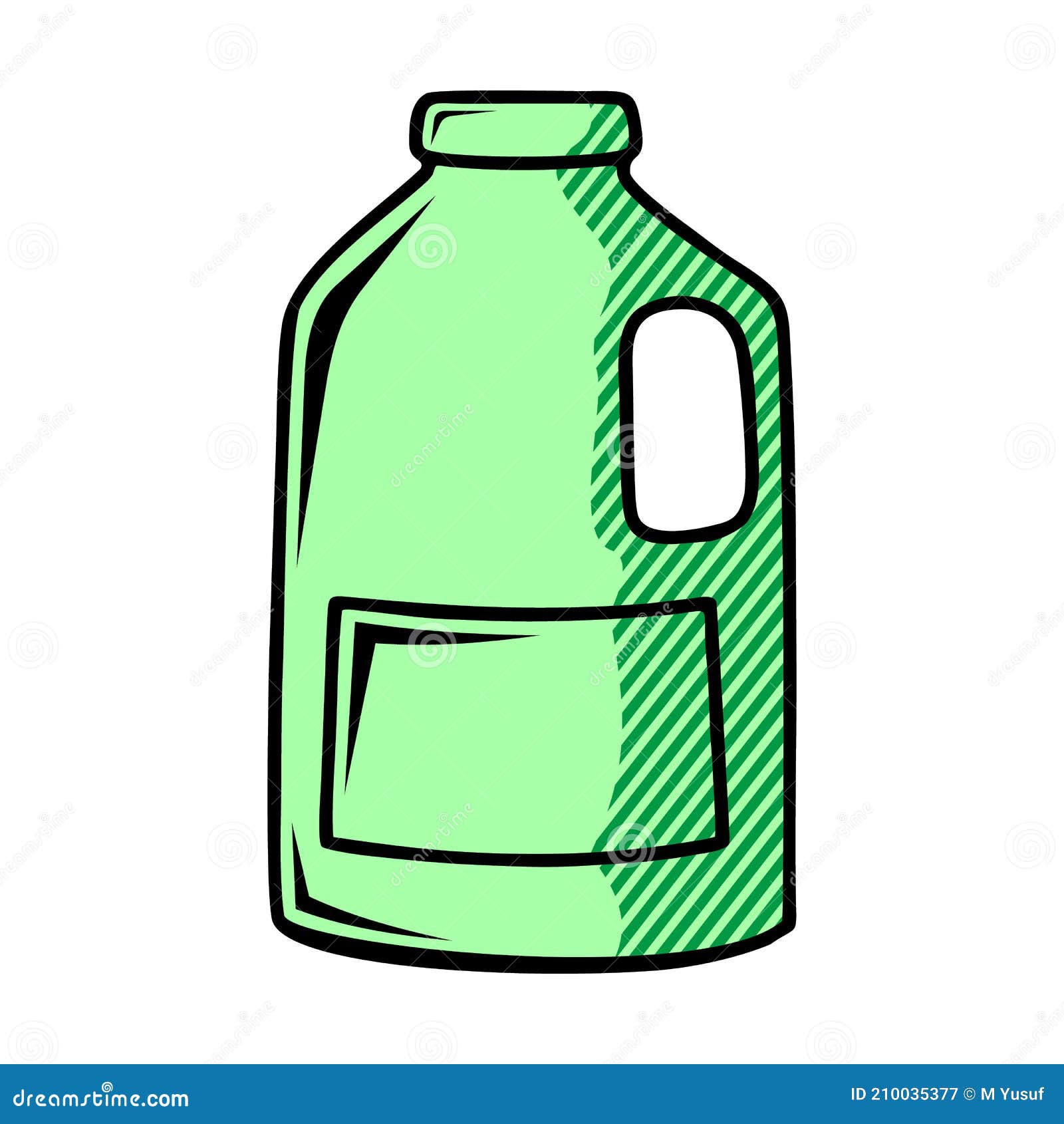 Vector Design of Gallon and Milk Logo. Set of Gallon Stock Illustration