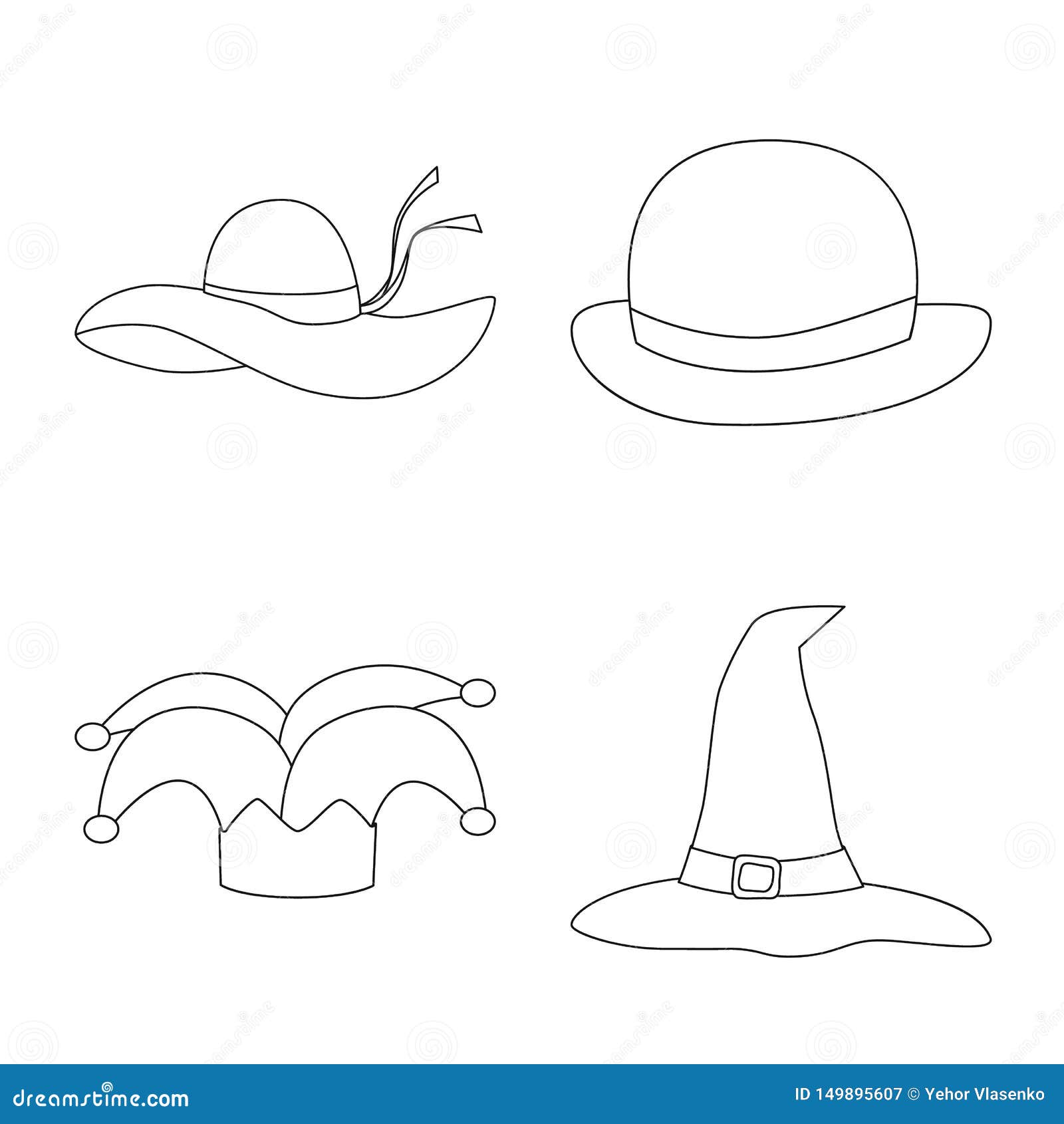  object of headgear and napper sign. set of headgear and helmet  icon for stock.