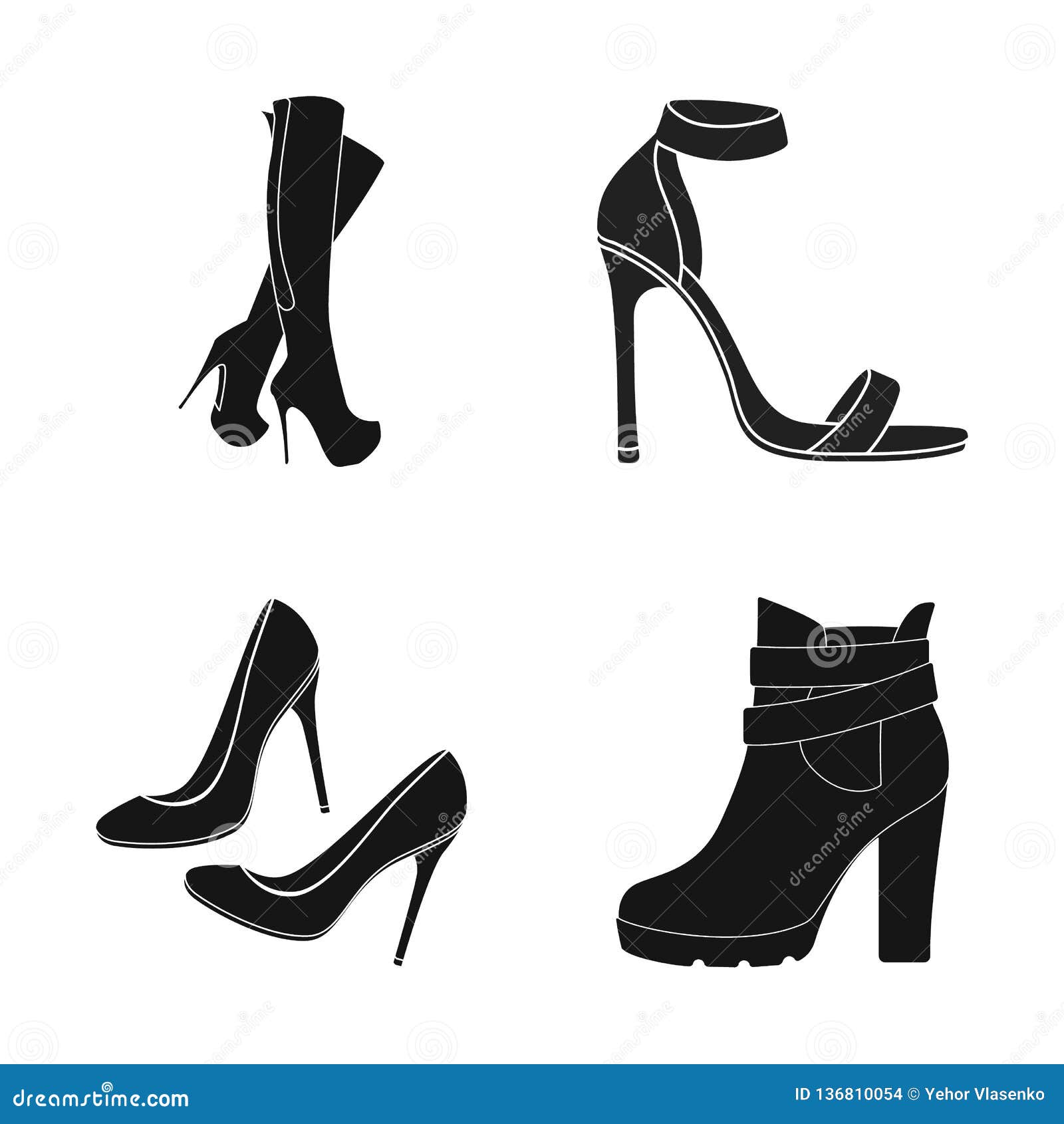   of heel and high logo. collection of heel and stiletto stock  for web.
