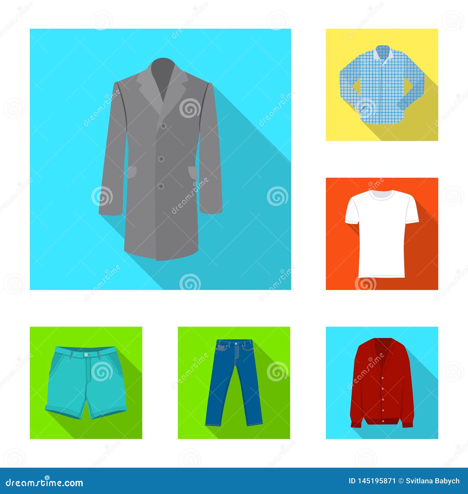 Vector Design of Man and Clothing Icon. Set of Man and Wear Stock ...