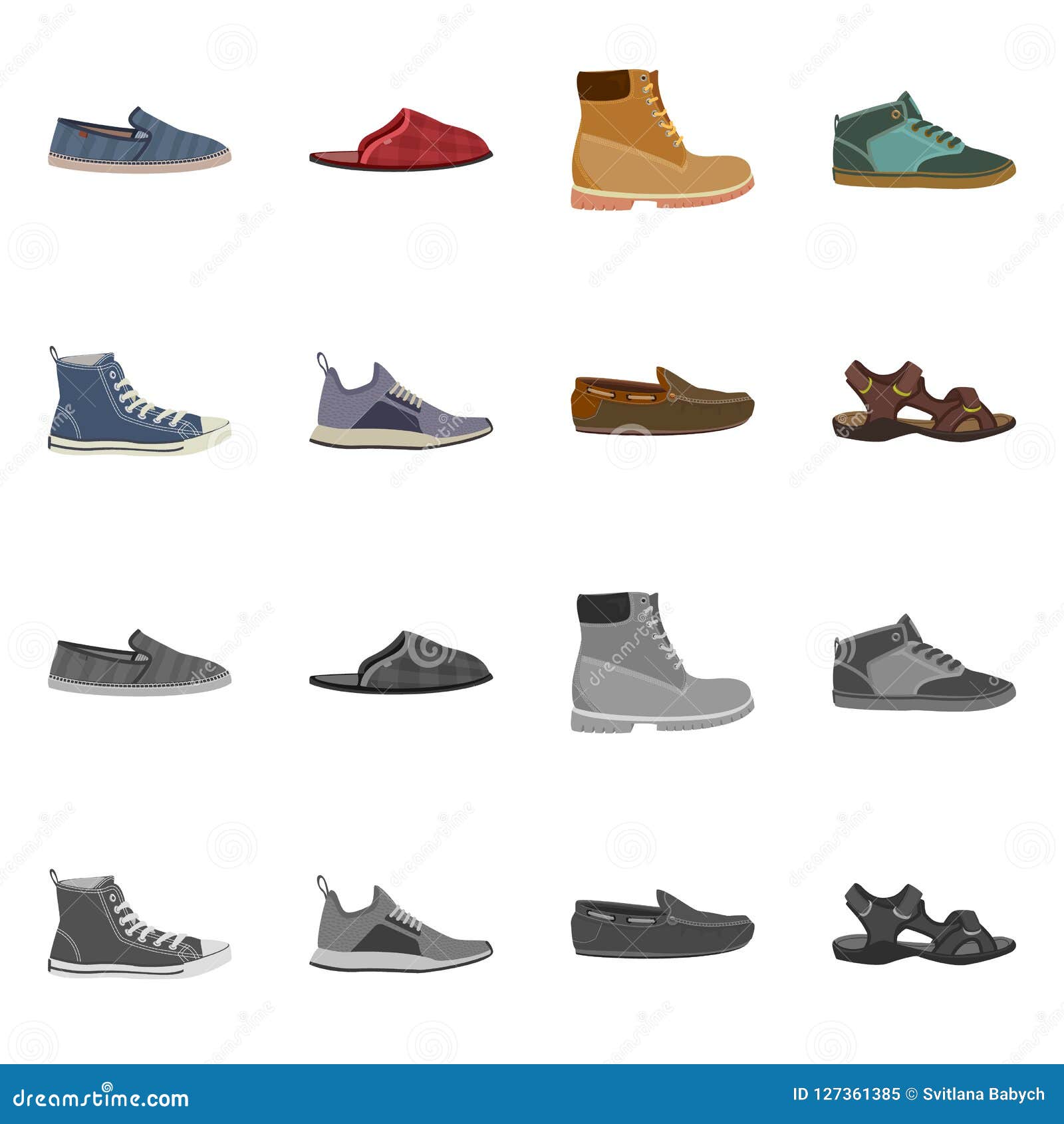  object of man and foot icon. collection of man and wear stock  .