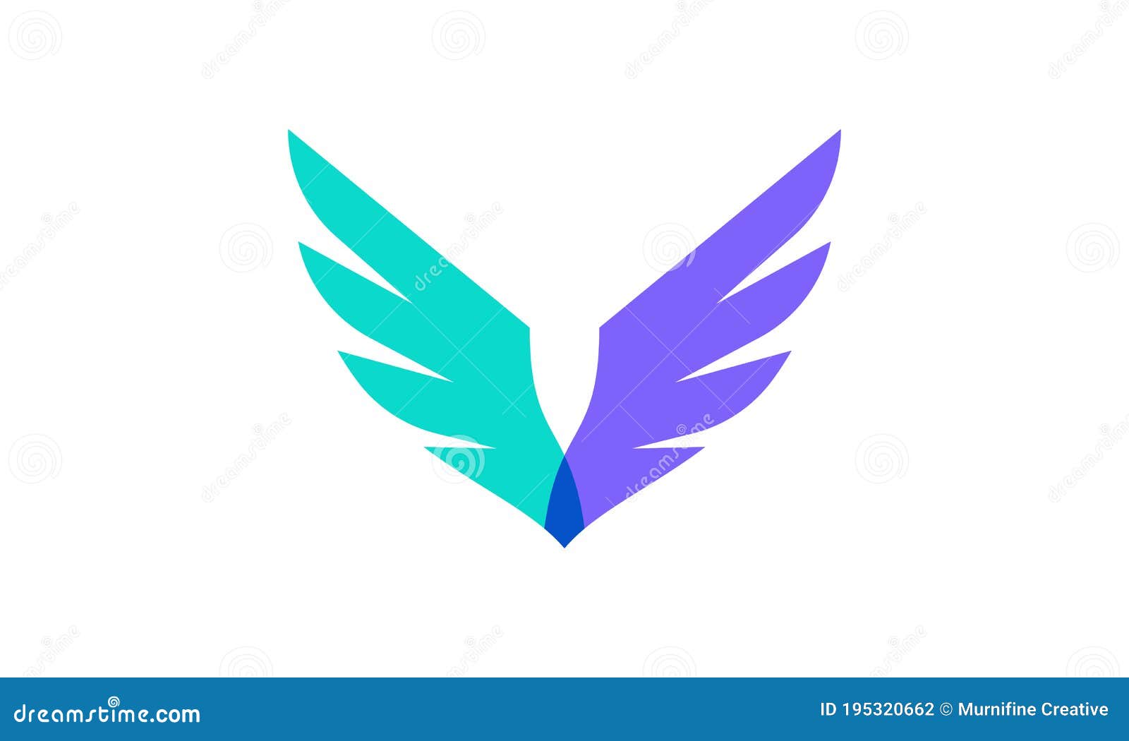   of wings. suitable as a logo that represents freedom, courage and happiness