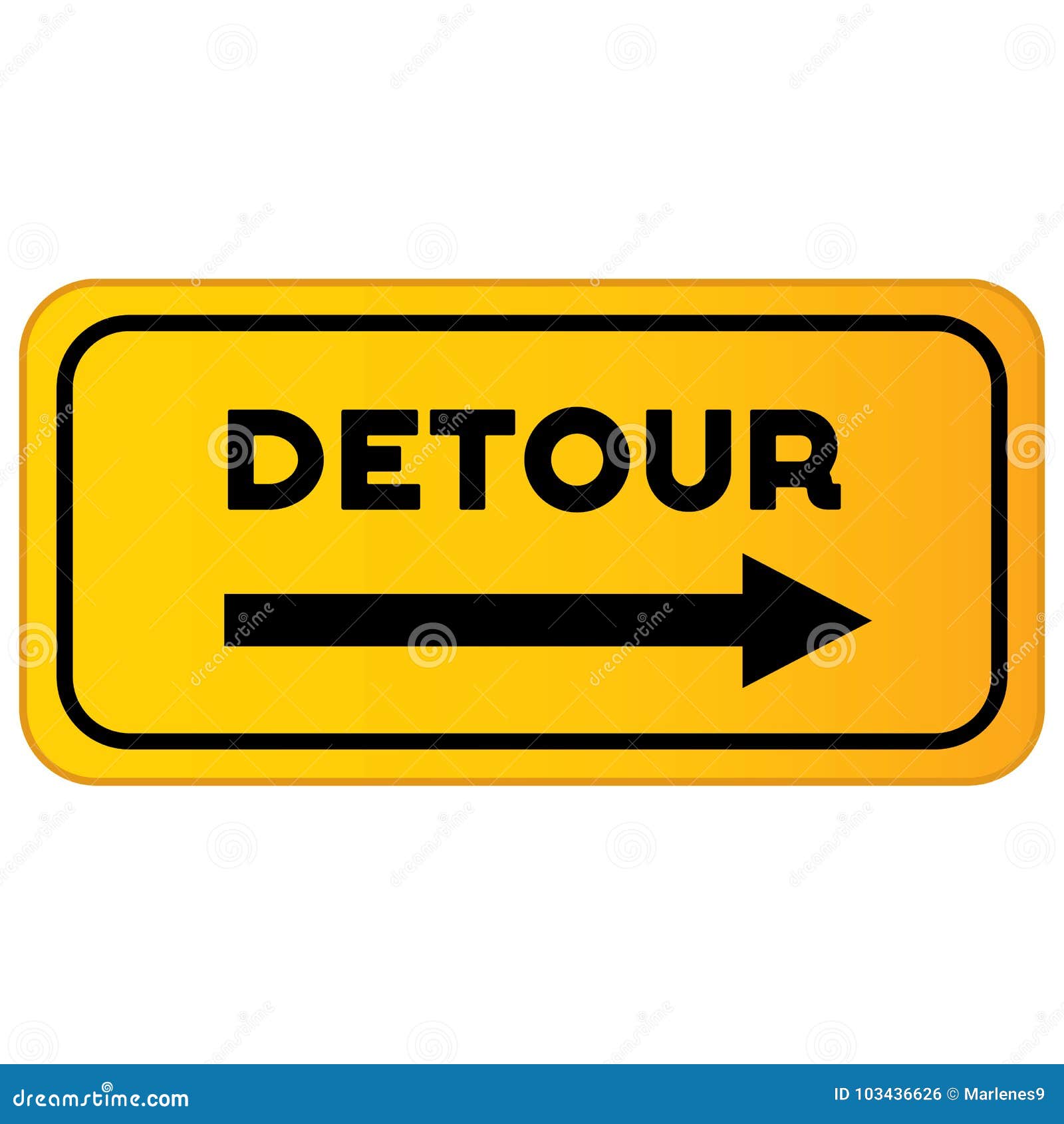  detour road sign