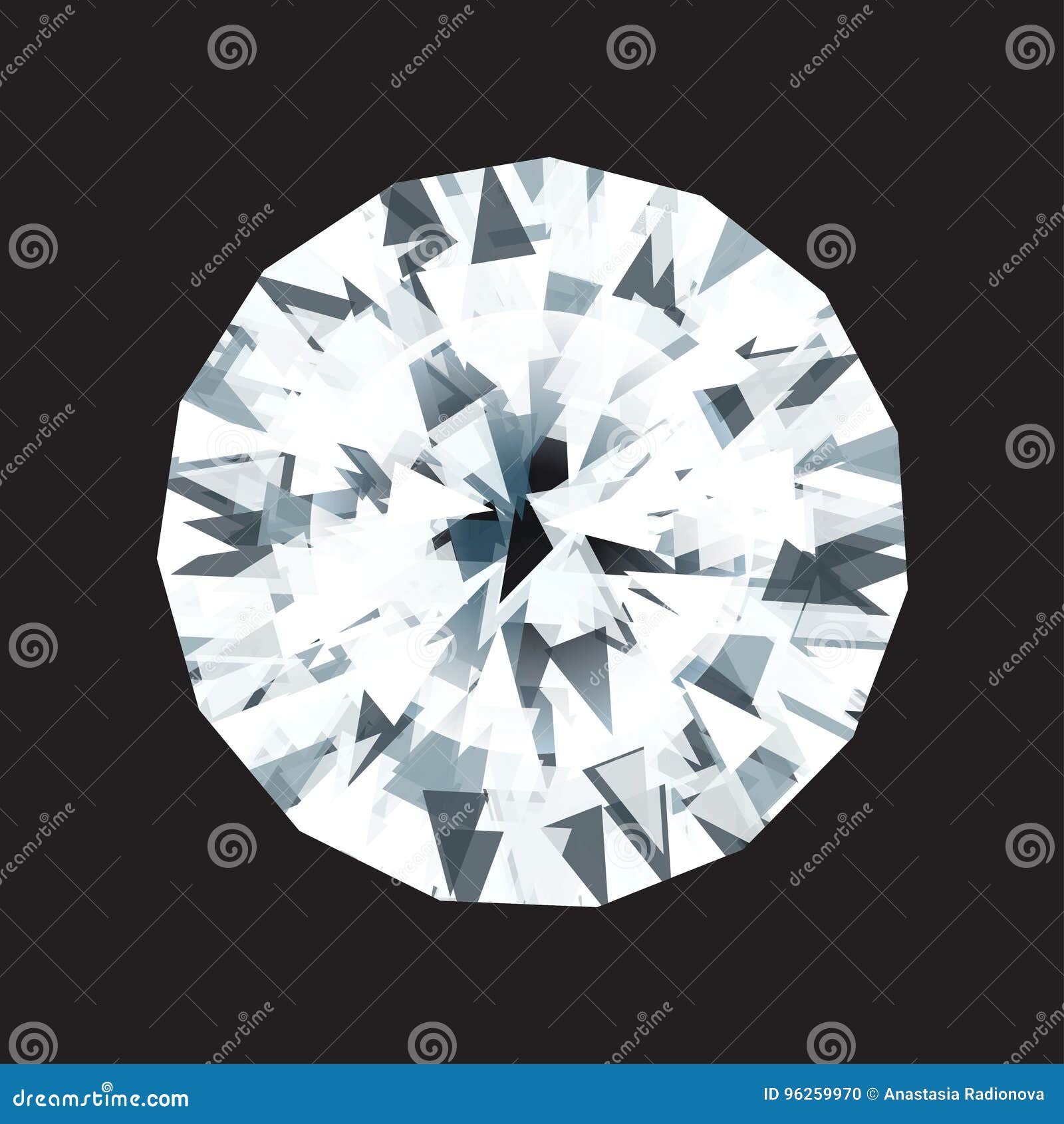 Vector Diamond on a Black Background Stock Vector - Illustration of