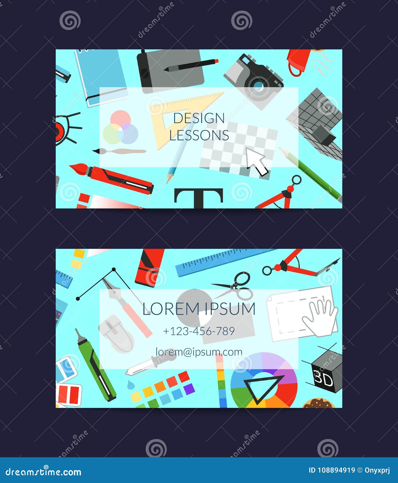  digital art  studio business card template with