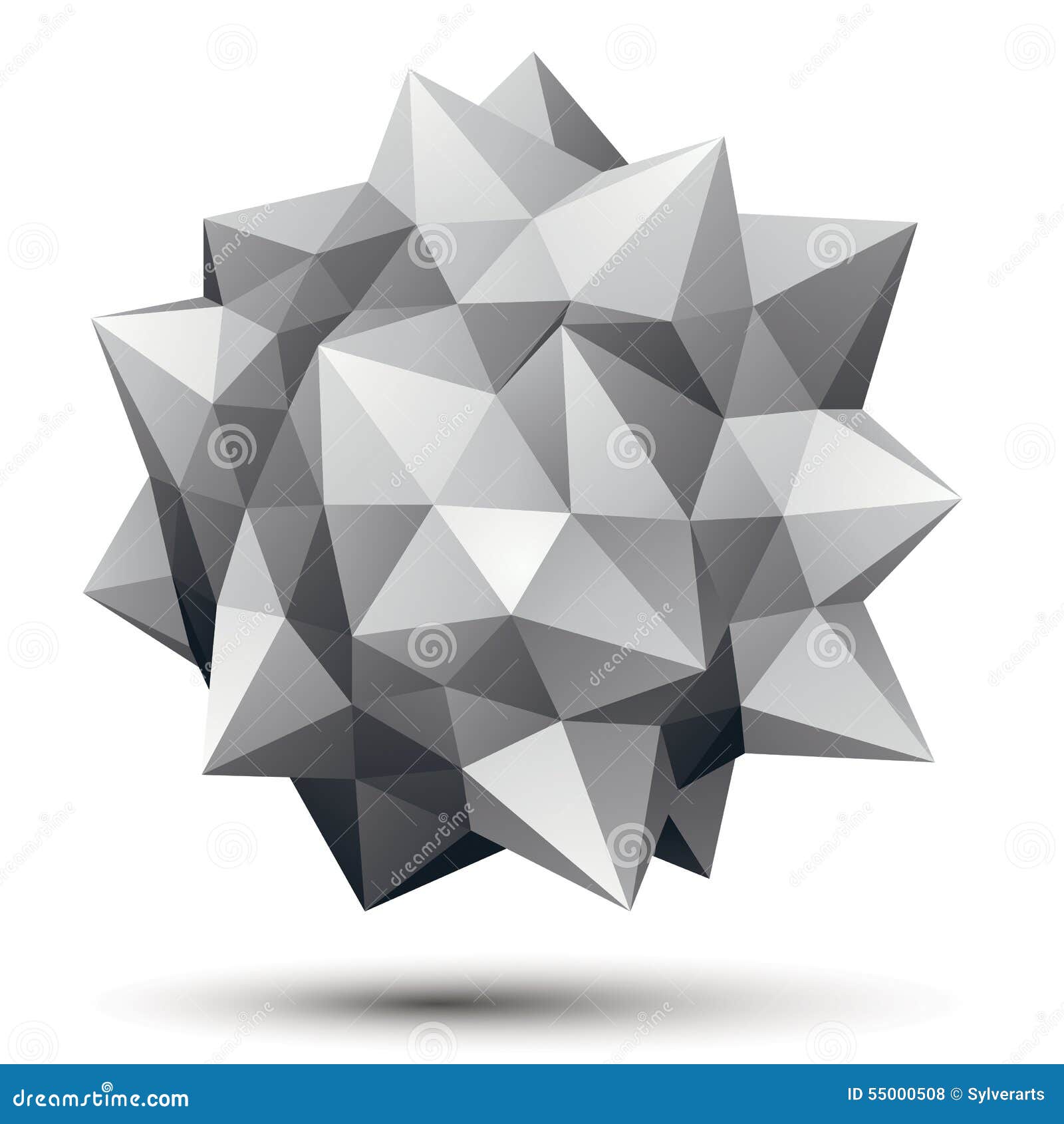 Vector Digital 3d Abstraction Geometric Polygonal Element Spat Stock