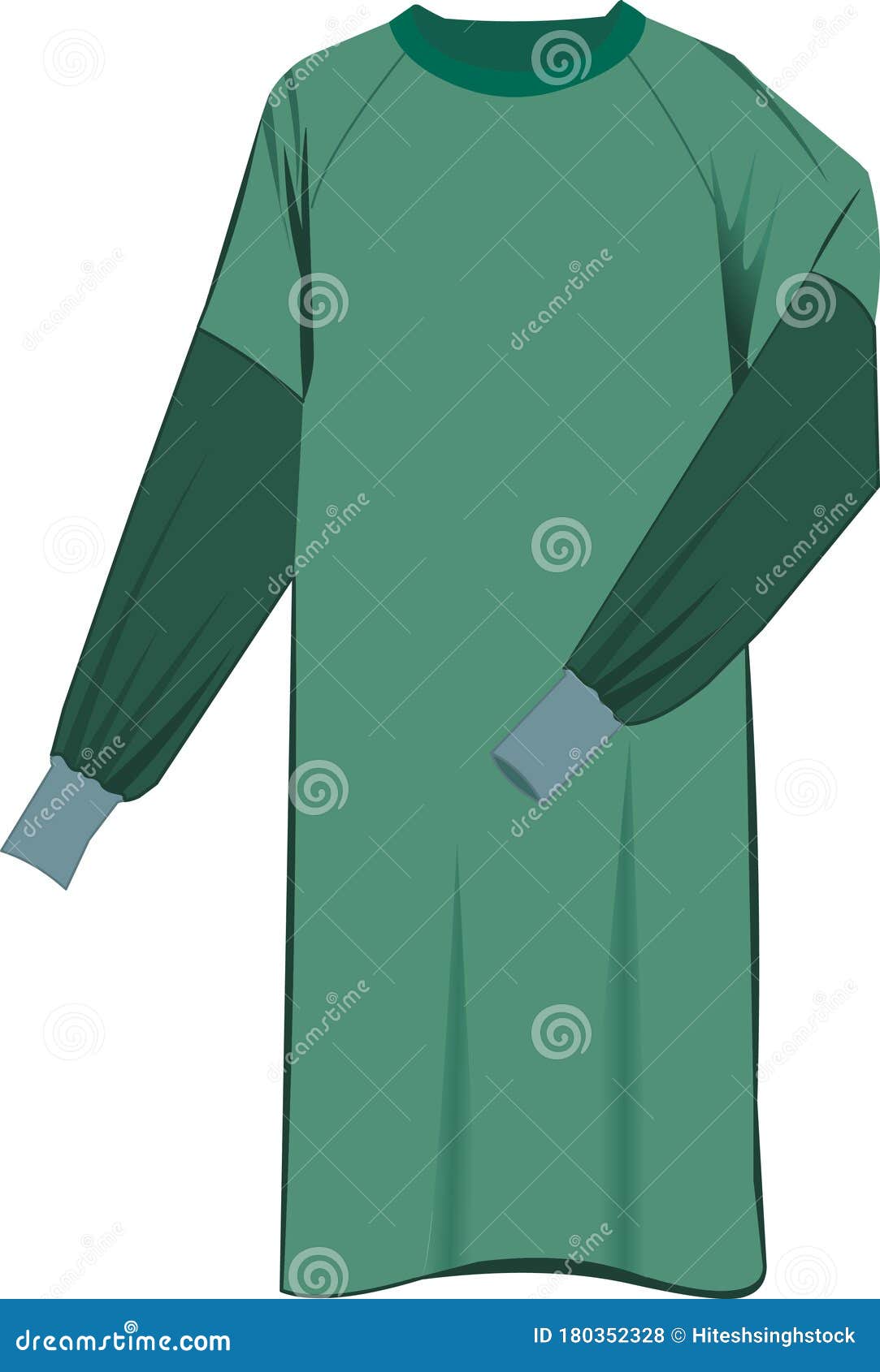 Vector of Disposable Surgical Gown, a Personal Protective Equipment