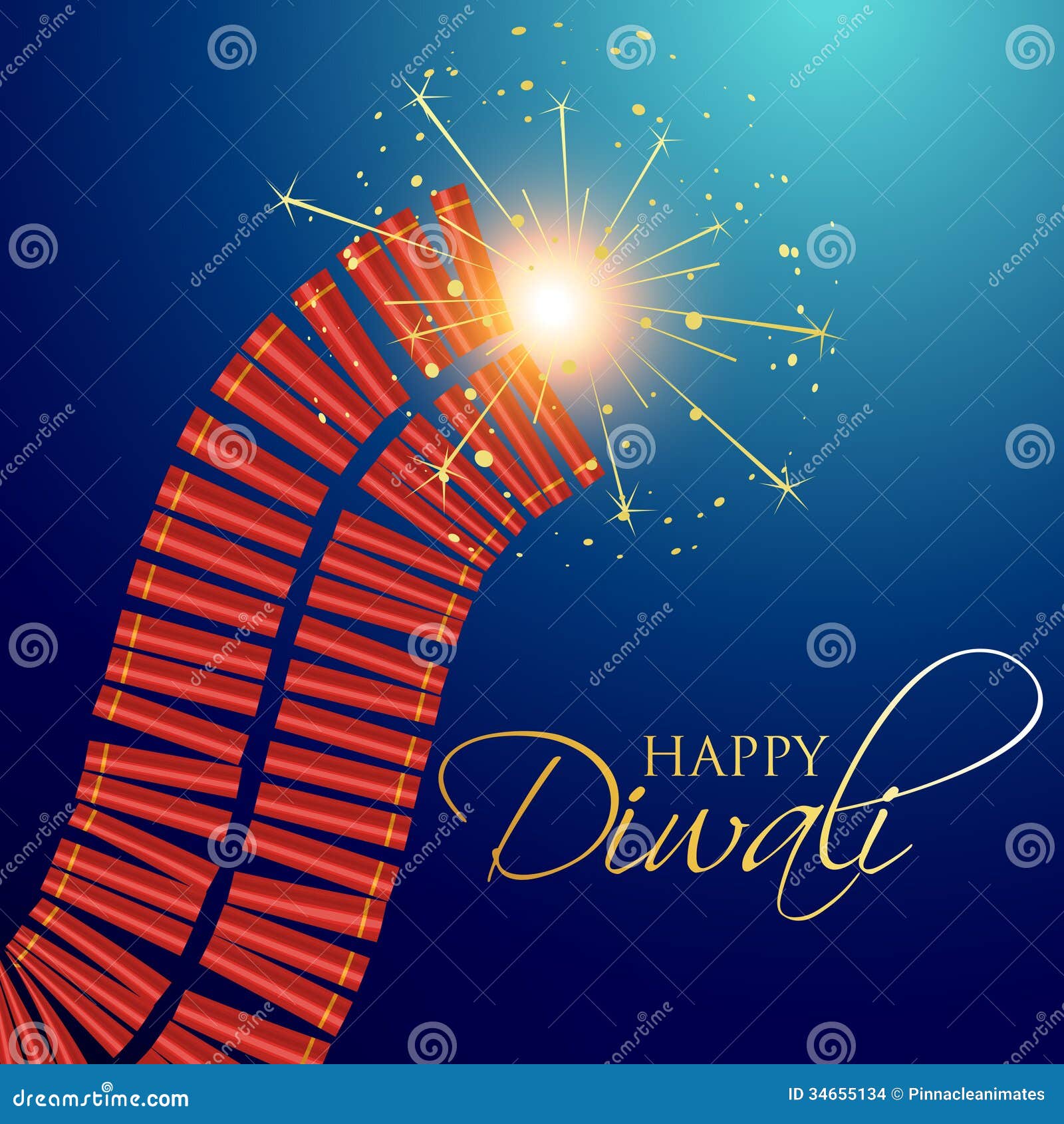 Vector diwali crackers stock vector. Illustration of ethnic 34655134