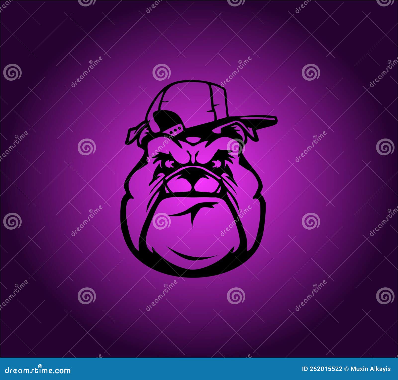 Vector of a Dog with a Hat on. Stock Illustration Illustration of