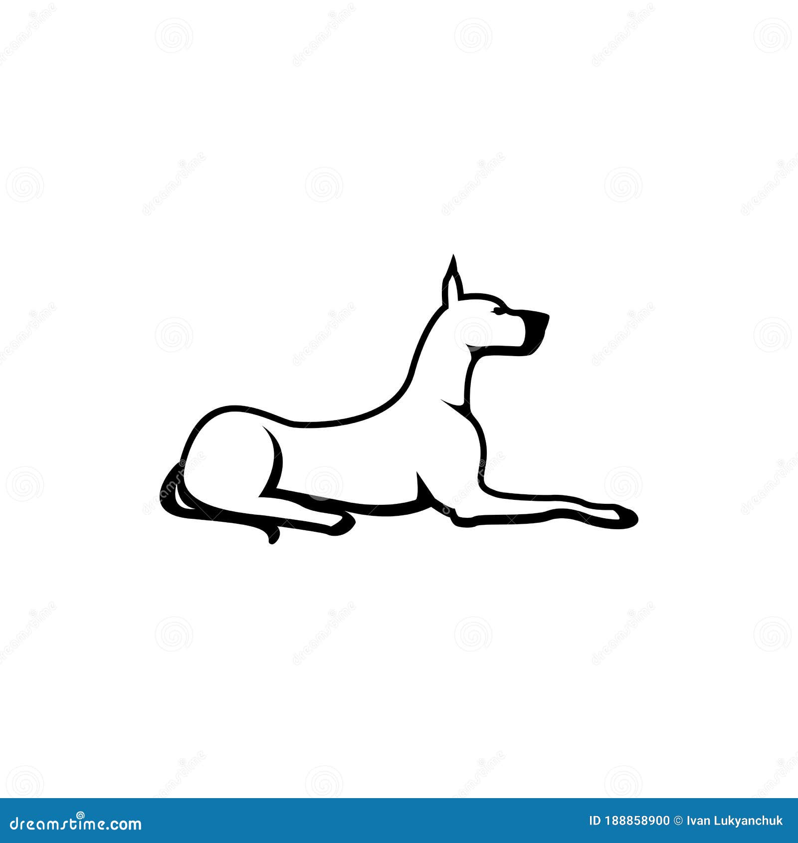 Vector Dog Silhouette View Side for Retro Logos, Emblems, Badges ...