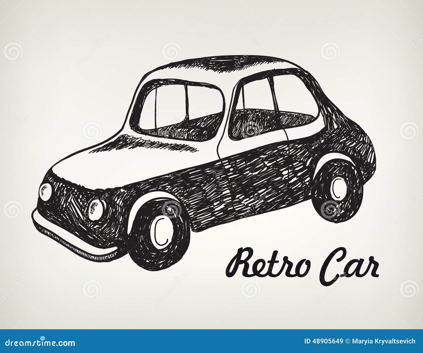 hand drawing doodle car hand drawing doodle car