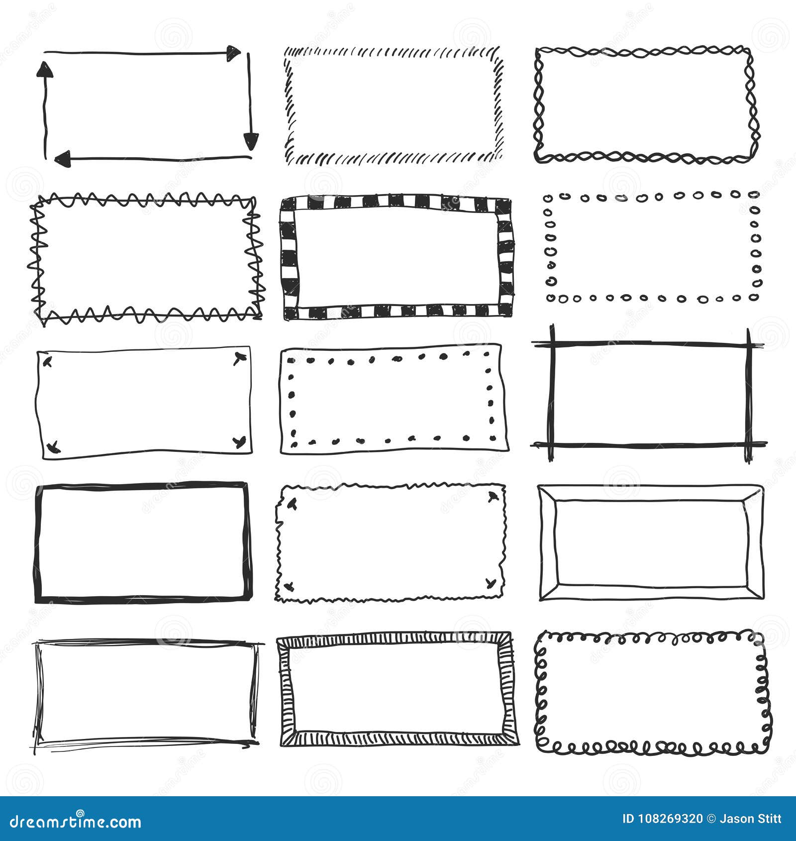 Download Vector Doodle Frame Borders Stock Vector - Illustration of ...