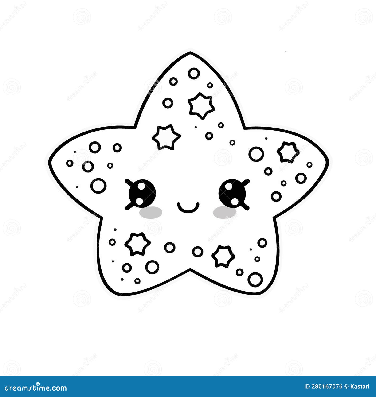 Vector Draw, Cute Star Character , Lineart Illustration Stock Vector ...