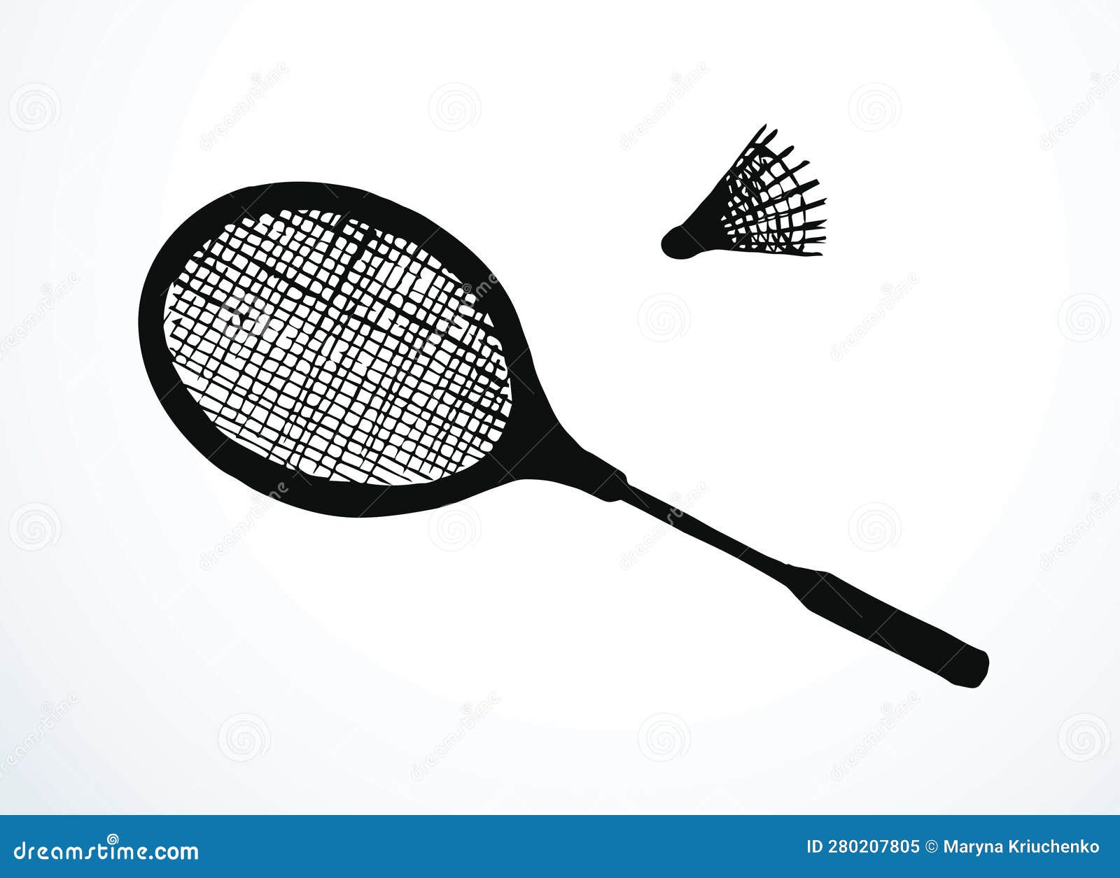 Badminton Player - vector illustration sketch hand drawn with black lines,  isolated on white background, Art Print | Barewalls Posters & Prints |  bwc44905364