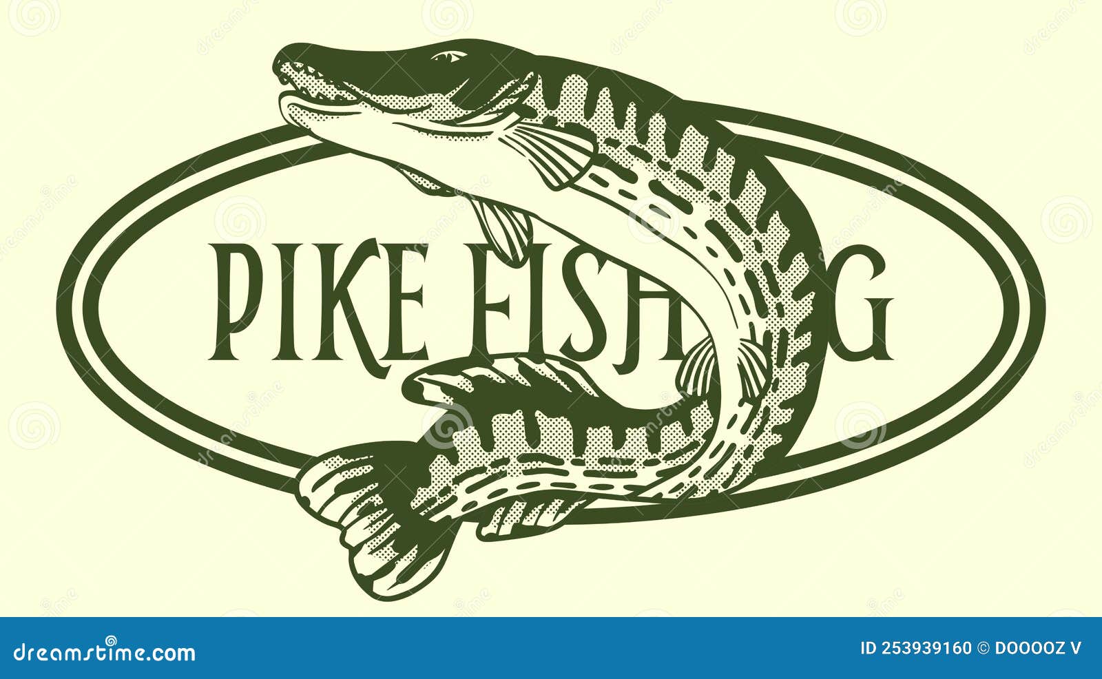 Jumping Pike Fish Vector Illustration Stock Vector - Illustration of  predator, green: 253939160