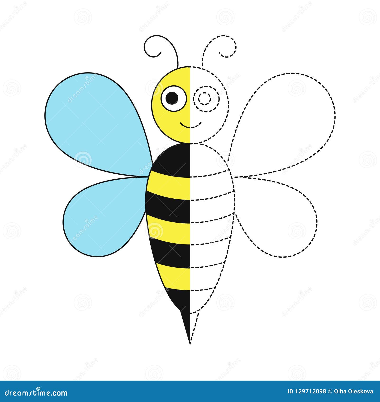 Bee - Cute Cartoon Kid Drawing 