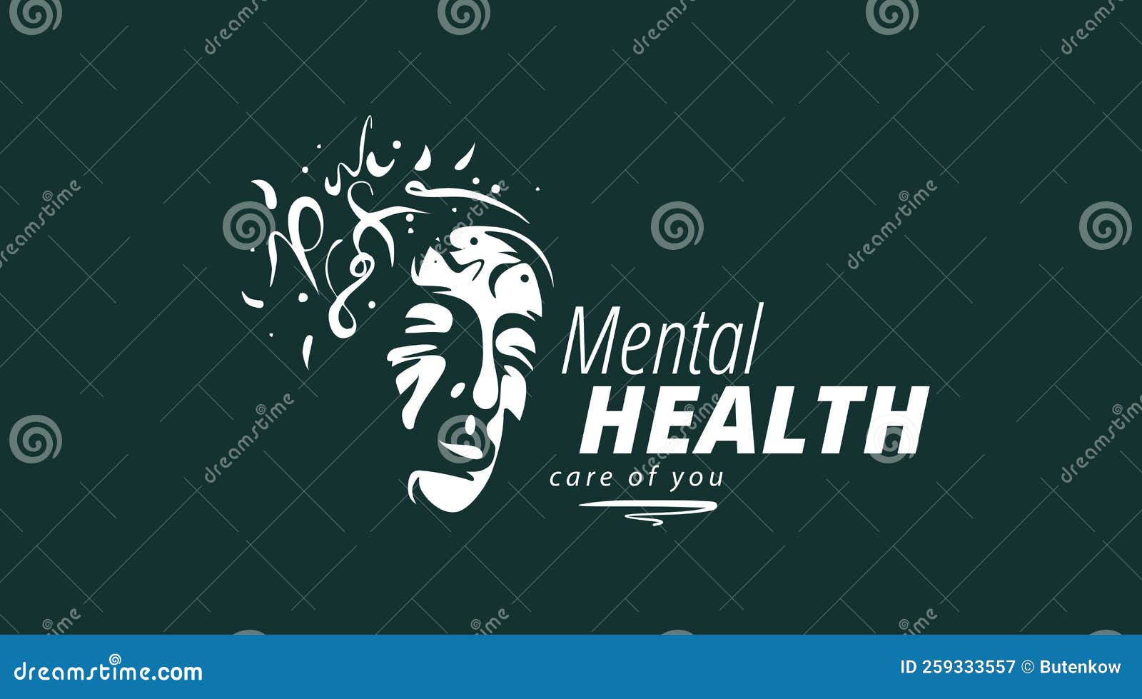 Vector Drawn Logo for Mental Health Stock Illustration Illustration