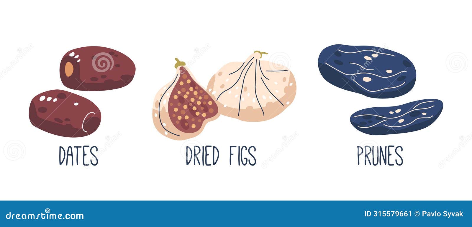  dried dates are sweet and chewy with a caramel-like taste. figs offer a rich, earthy sweetness and robust flavor
