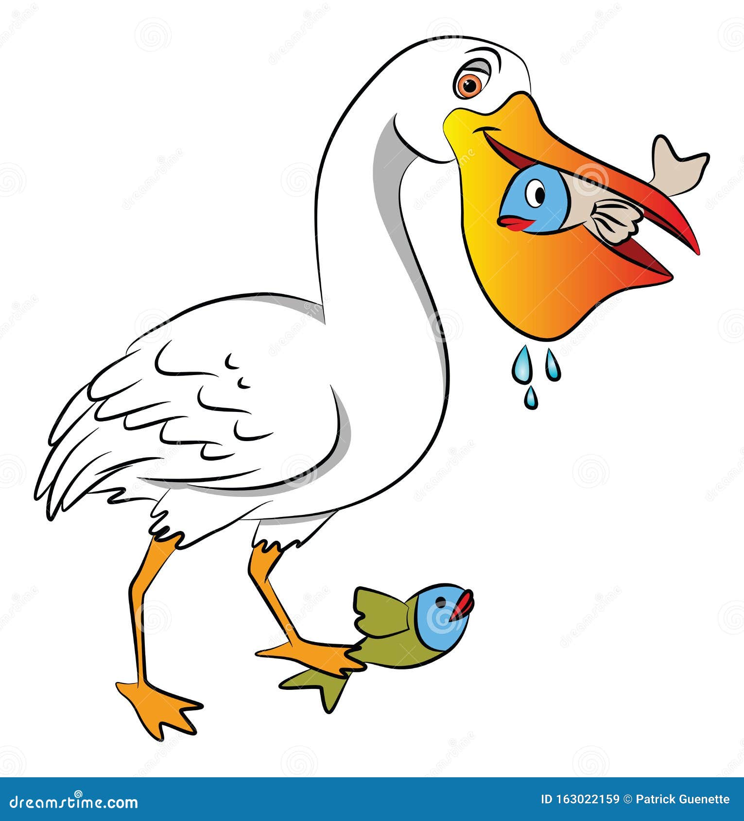 Vector of duck eating fish stock vector. Illustration of representation - 163022159 Vector of duck eating fish stock vector. Illustration of representation - 163022159