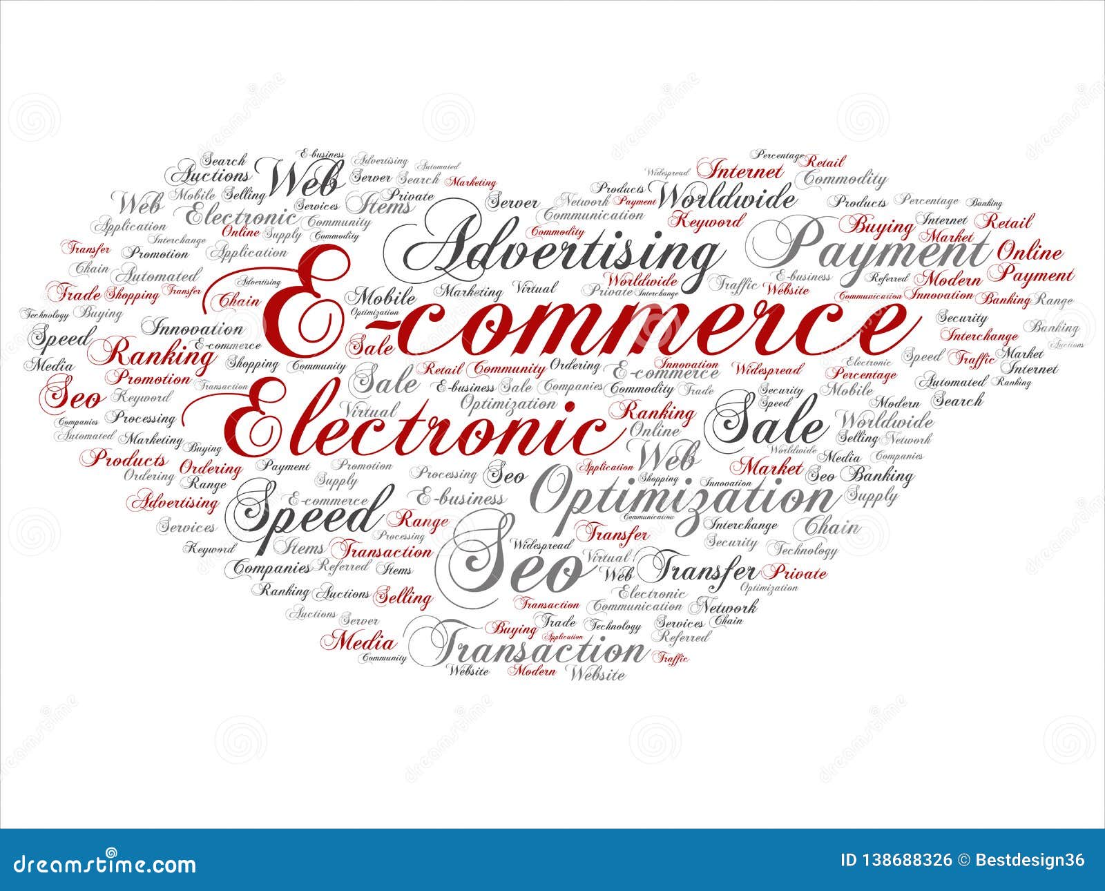 Vector Ecommerce Electronic Sale Abstract Word Cloud Stock