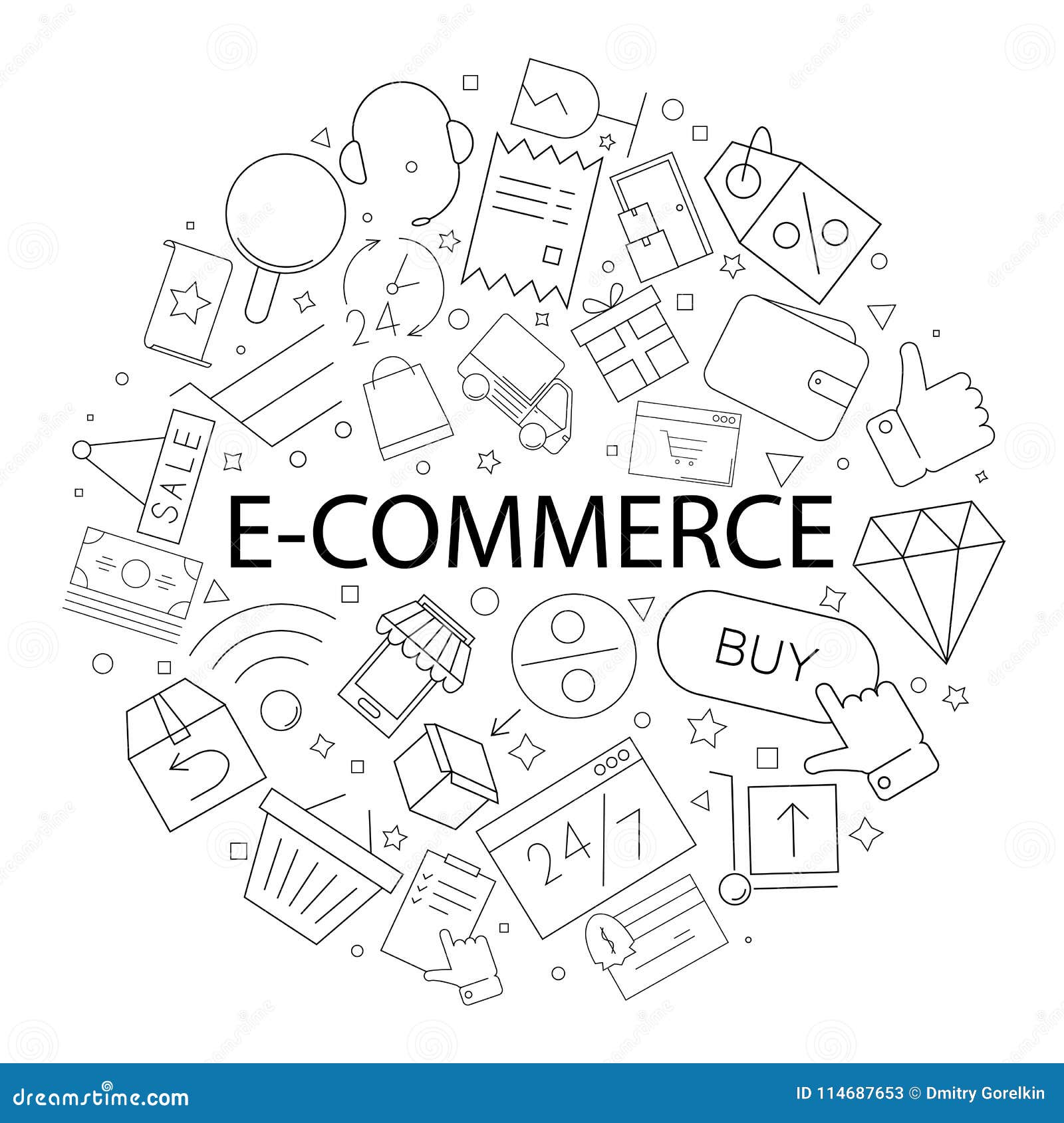 Vector Pattern with Word. Background Stock Vector