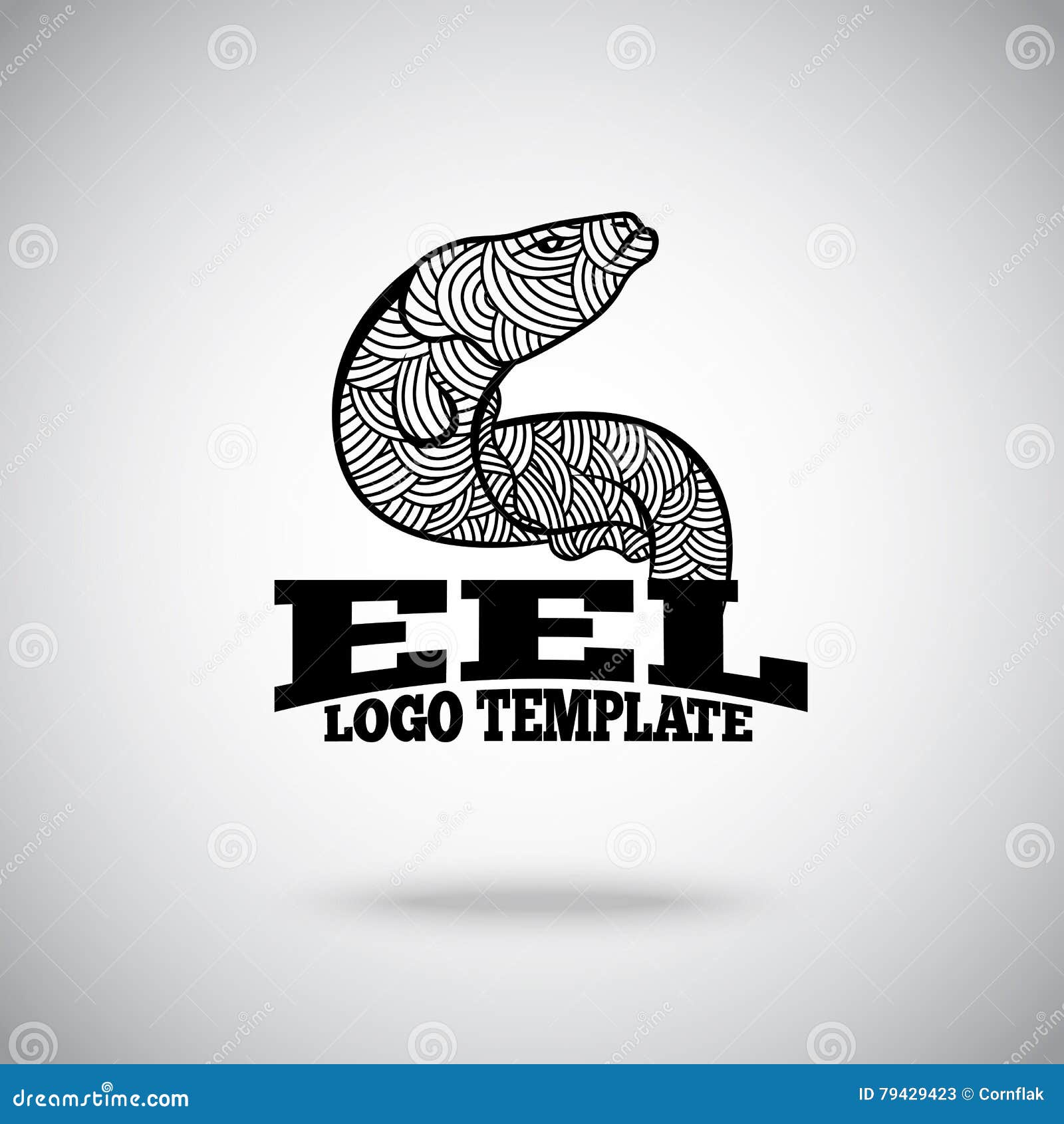  eel logo concept for sport teams, business etc
