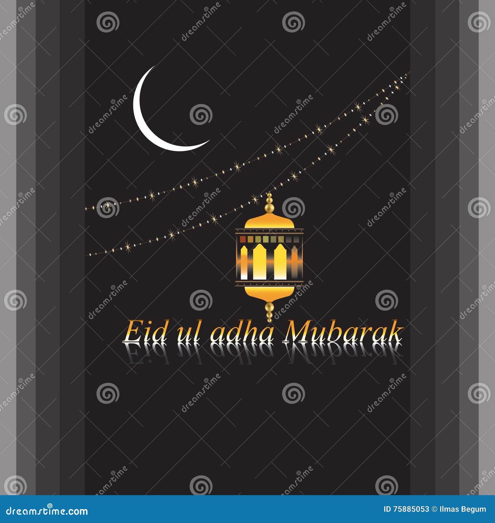 Vector Eid Ul Adha Mubarak Religious Background Stock 