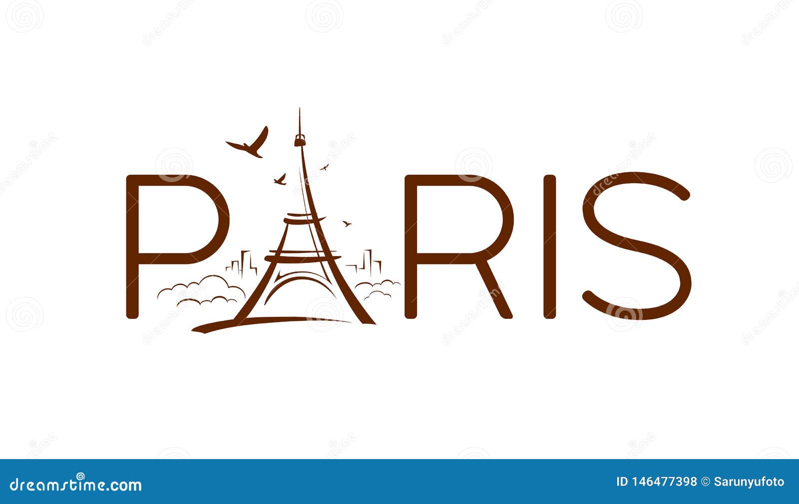 Vector Eiffel Tower Paris Sketching Design Banners Background Stock ...
