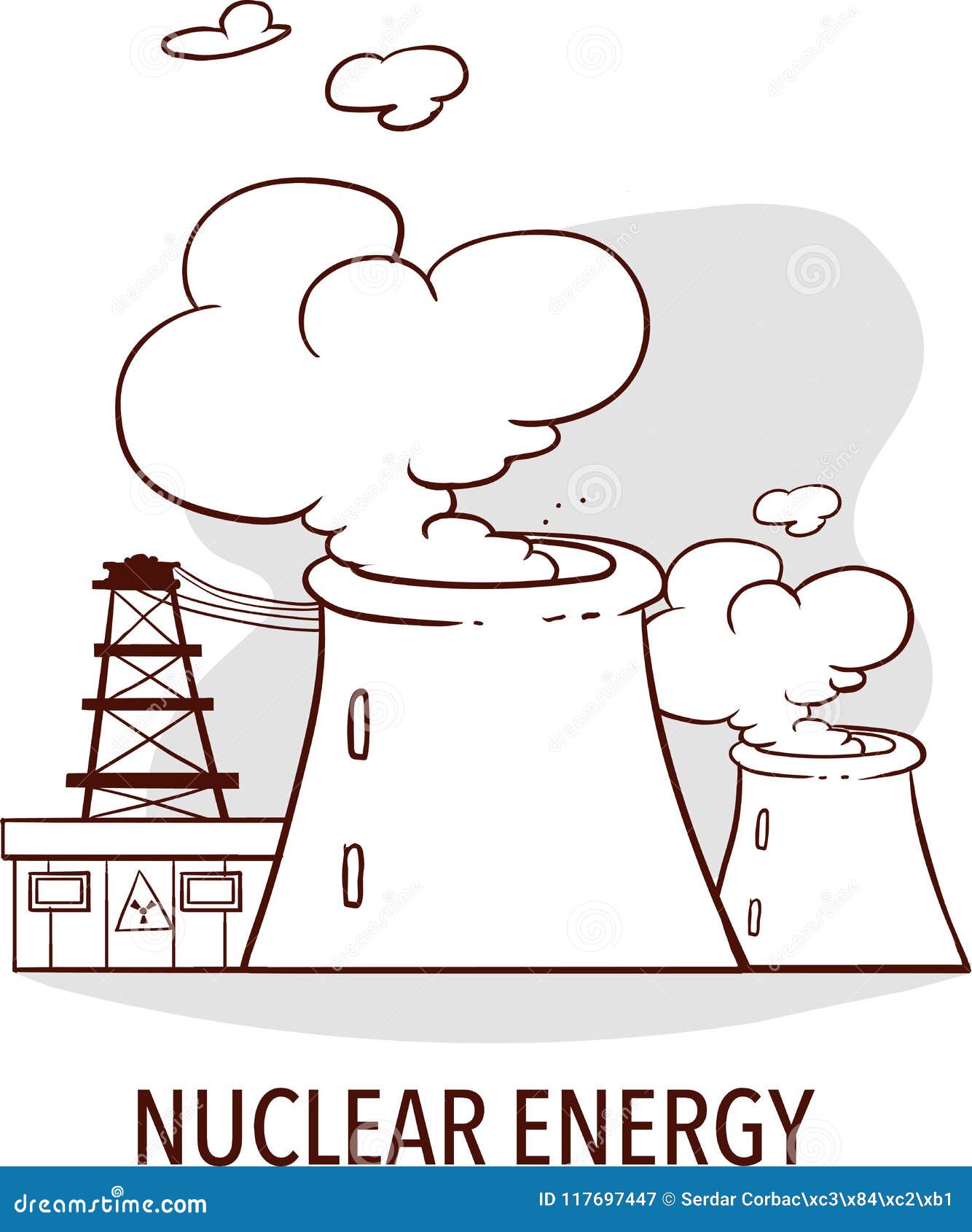 Vector El Ejemplo De Un Concepto Industrial De La Energía Nuclear  Ilustración del Vector - Ilustración de conjunto, cartel: 117697447