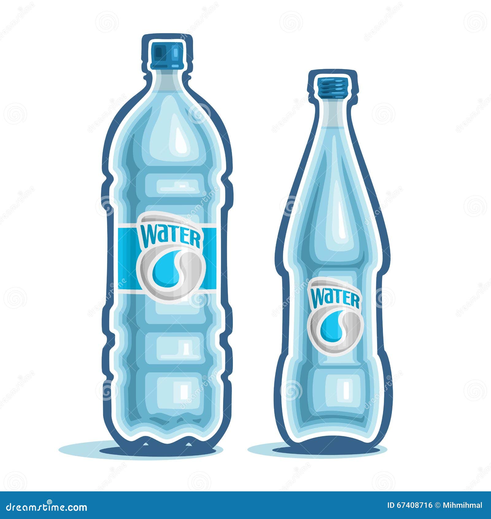 Pequeña botella de agua ilustración del vector. Ilustración de lifestyle -  46827597