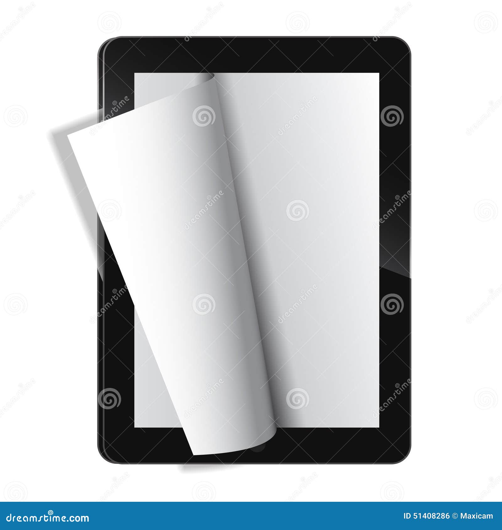 Vector Electronic Journal Template Vector Stock Vector Illustration