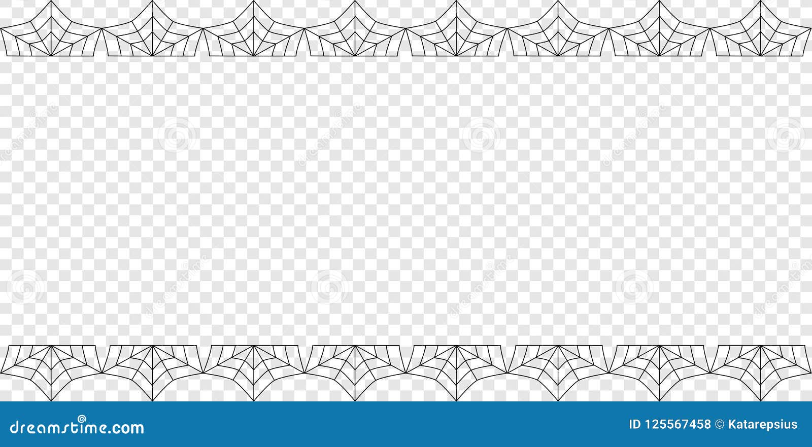 Download Halloween Rectangle Double Up And Down Spiderweb Border ...