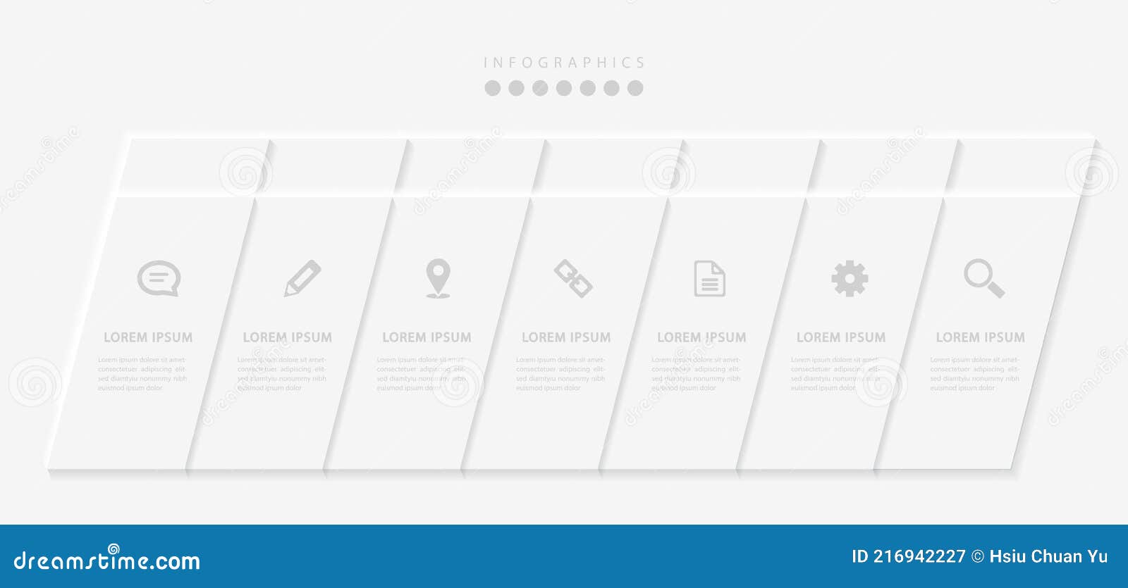  elegant simple refined style infographic  ui template labels and icons