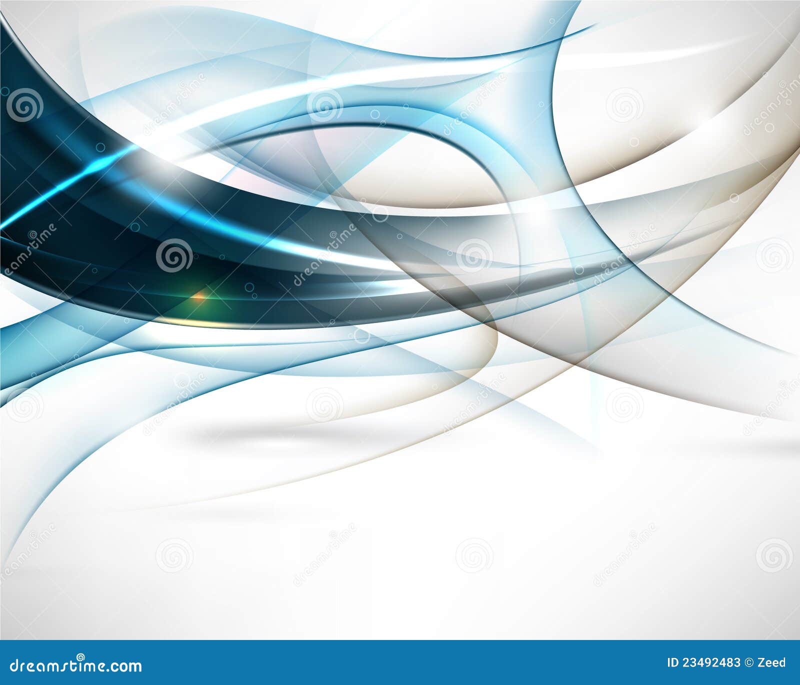 Vector Elegant Wave Banner Background Elements Stock 