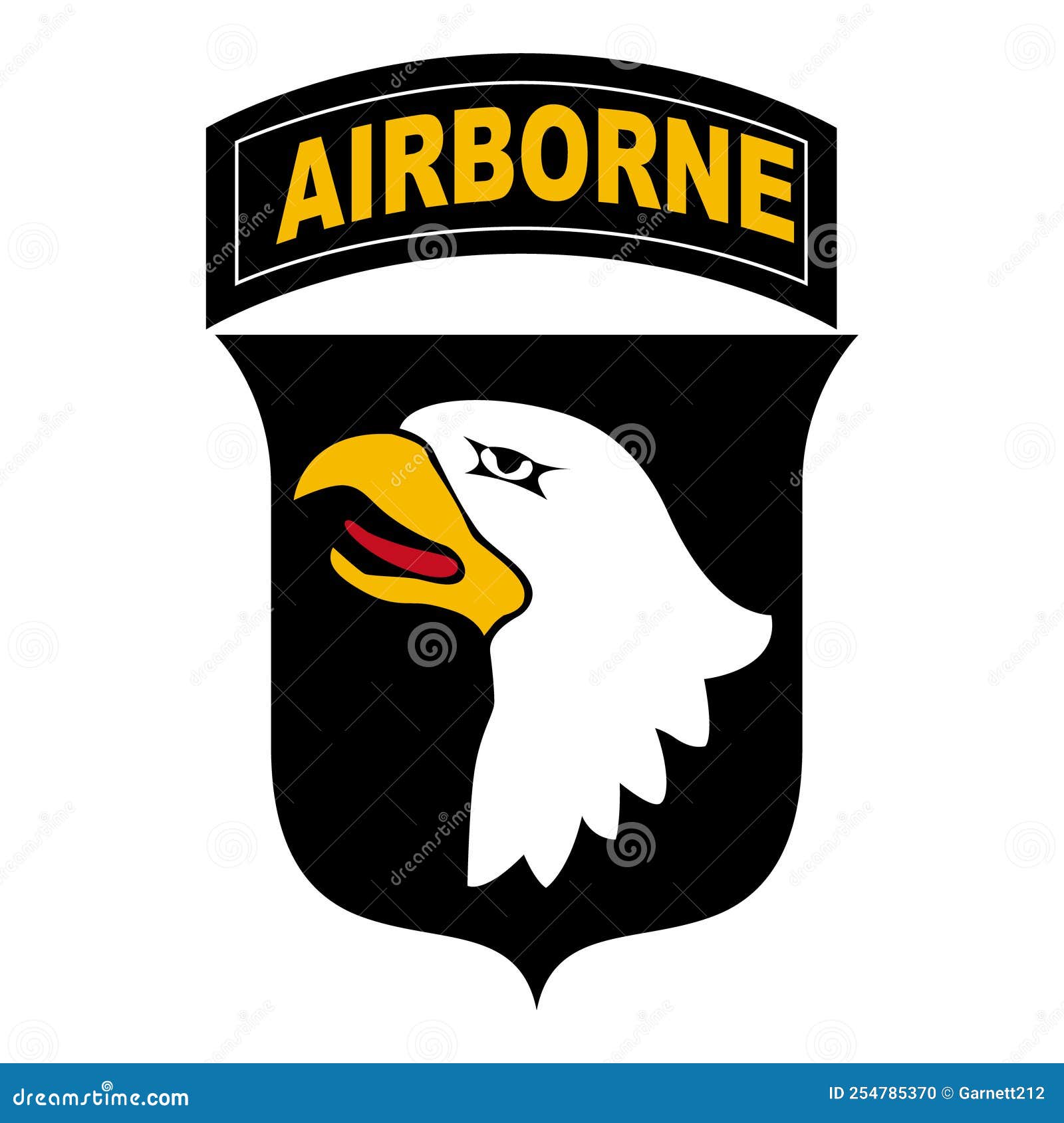 Vector Emblem of the 101st Airborne Air Assault Division. Tactical Unit