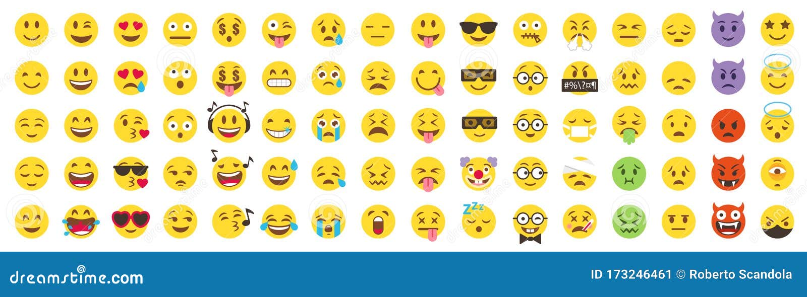  emoticon big set. emoji pack.