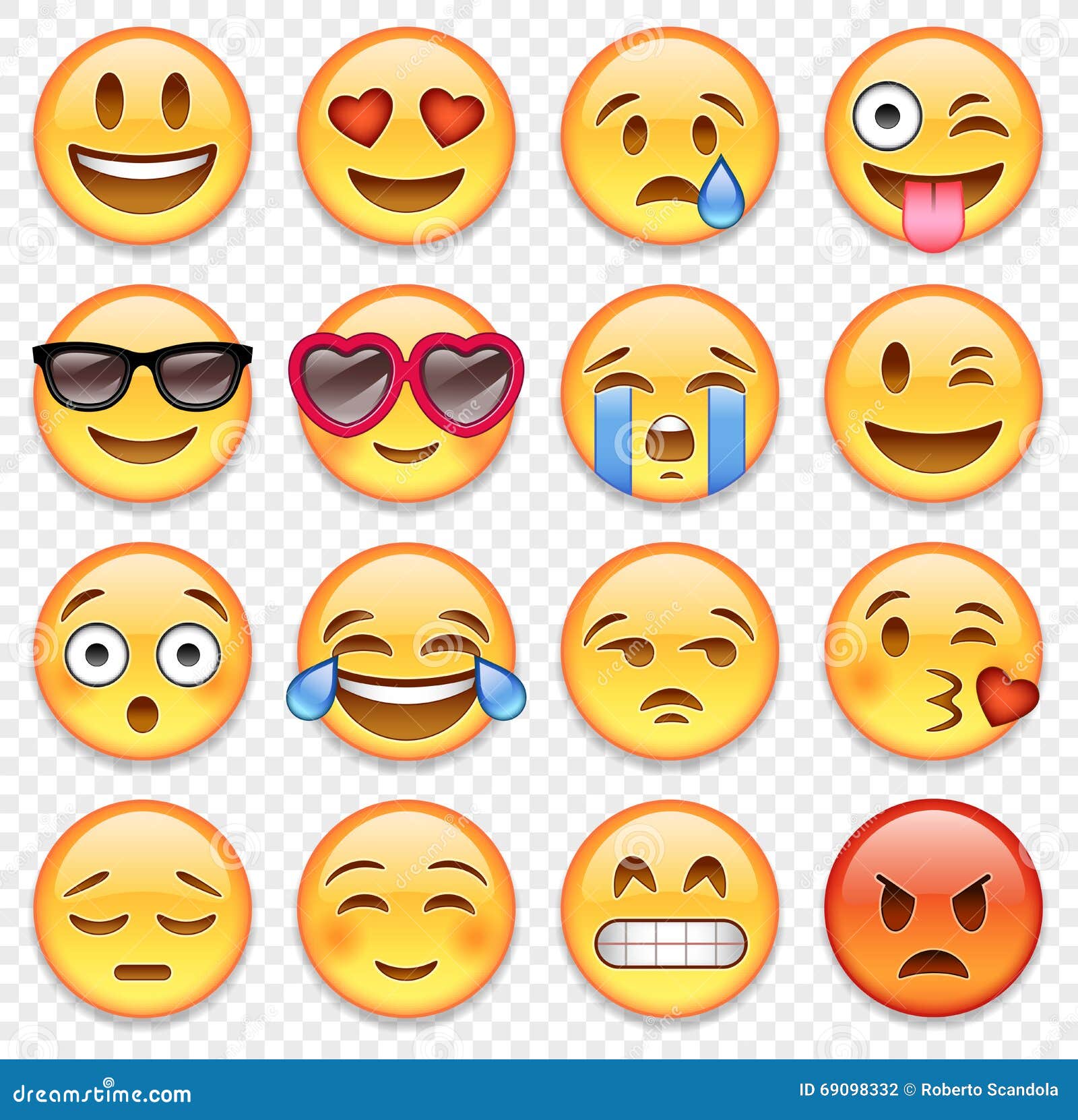 Vector Emoticons Collection Stock Vector - Illustration of sign ...