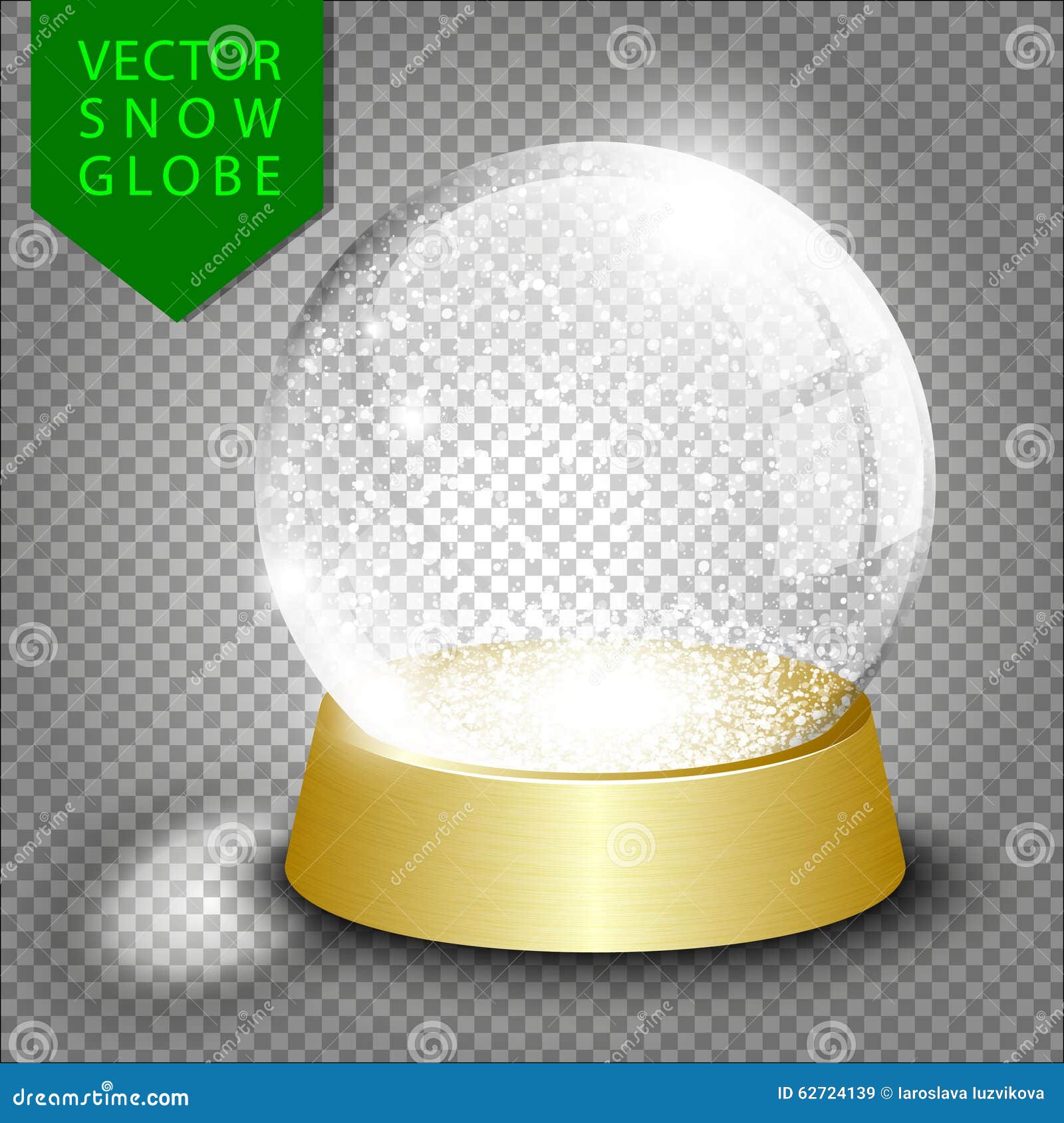 vector empty christmas snow globe stock vector illustration of