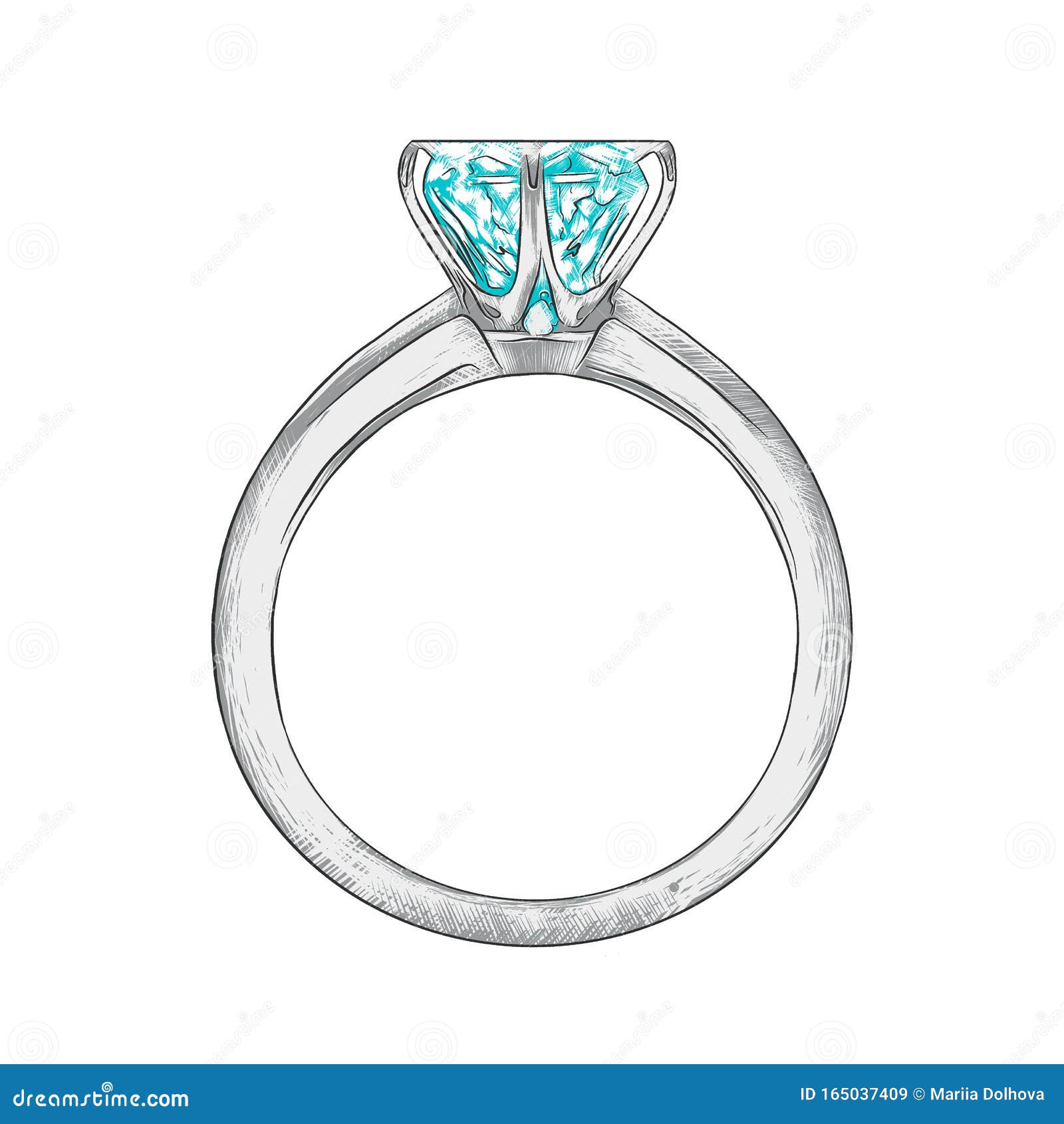 My drawing of a diamond ring : r/EngagementRings