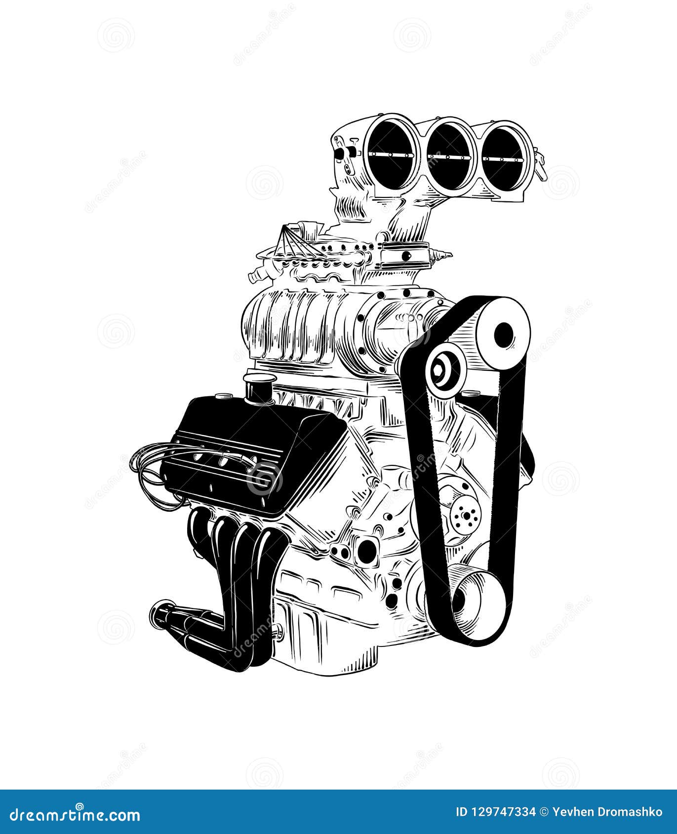 Premium Vector  Motorcycle engine hand drawn sketch engraving style logo  vector illustration