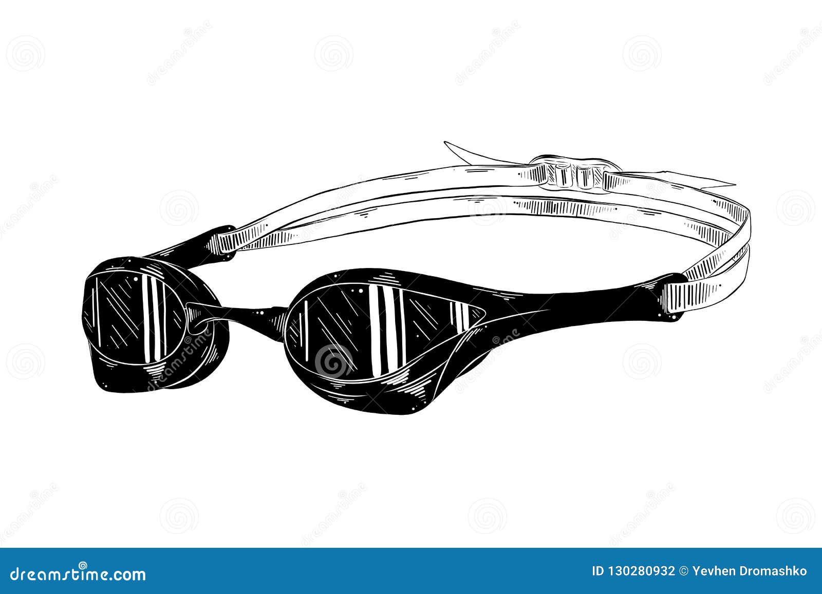 Diving snorkel and goggles. Vector drawing Stock Vector by ©Marinka  116685108