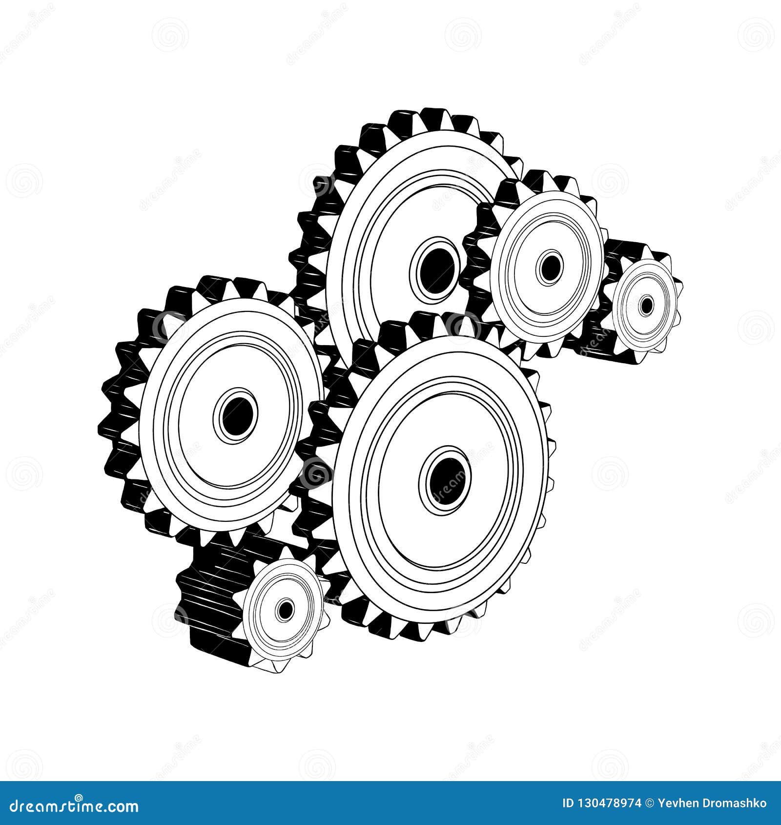 Drawing Gears with Pencil