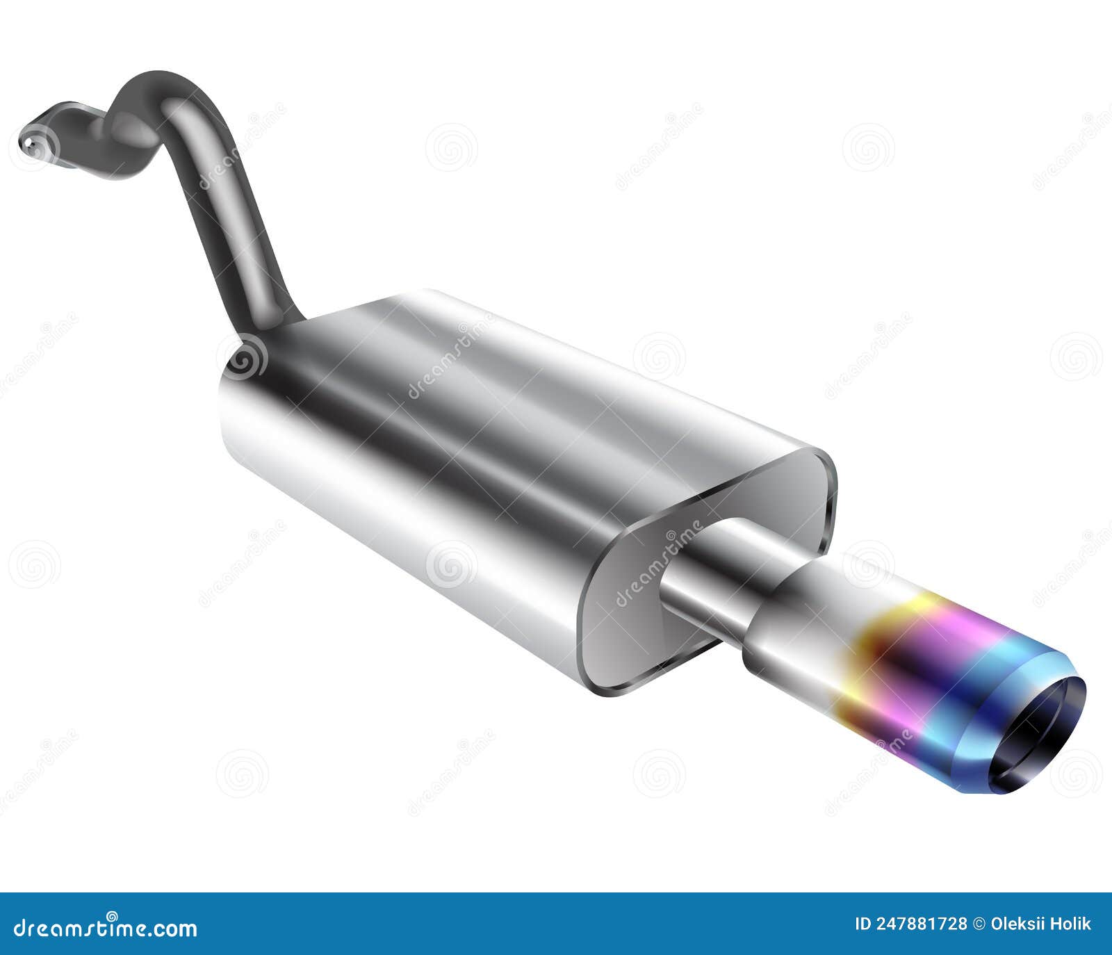 Vector Exhaust Pipe, Car Part Silencer Stock Vector Illustration of pipe, fuel 247881728
