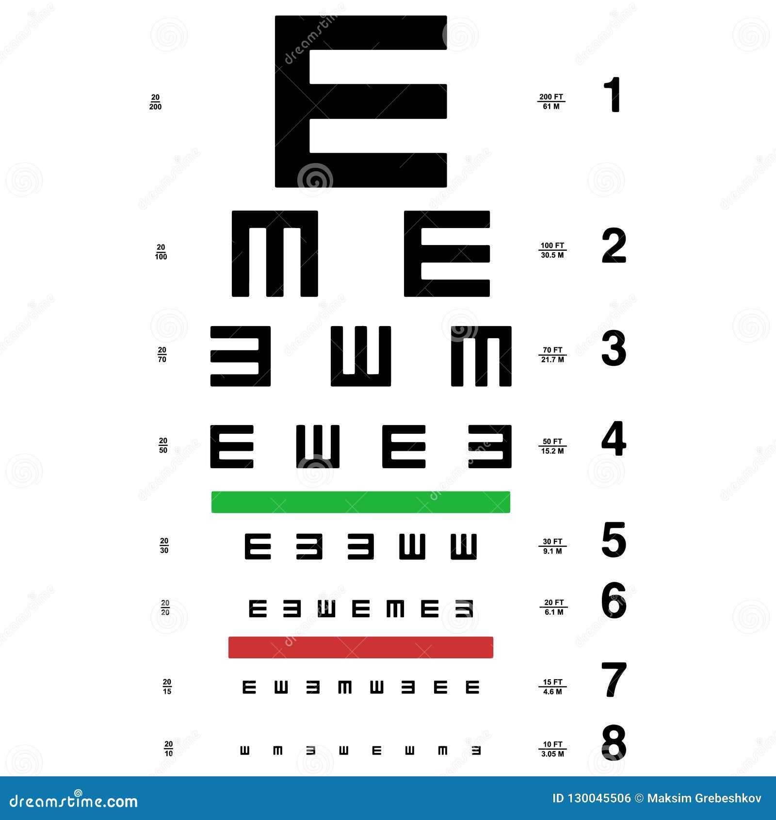 Snellen Chart 6m Printable